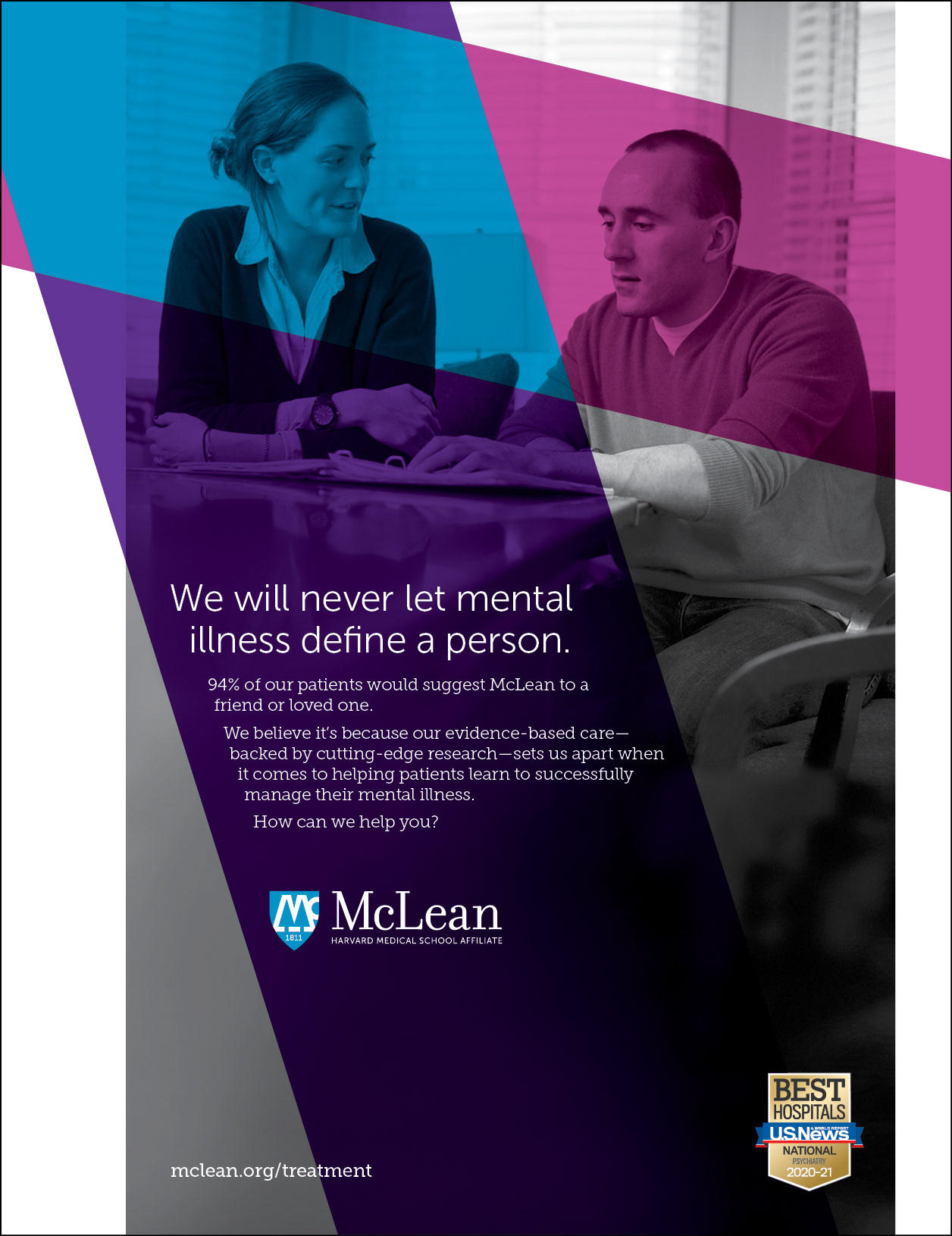 McLean Hospital print ad