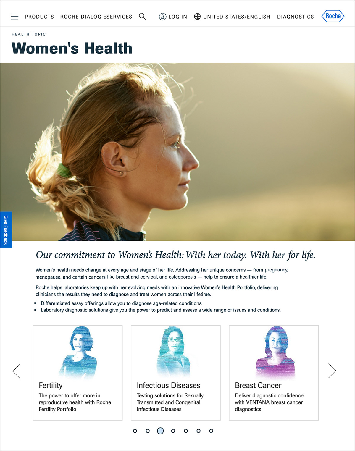 Images from the campaign are used on the Women's Health website