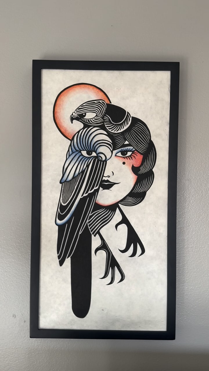 Print with watercolor pencil