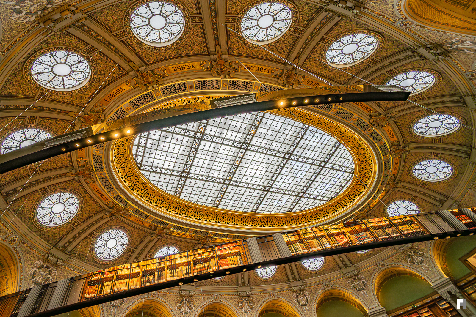 Sky lights, National Library, Paris.