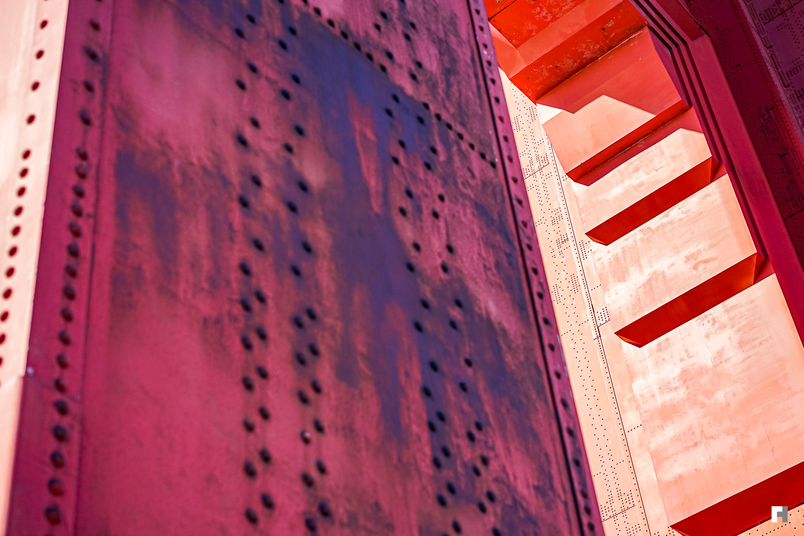 Golden Gate art deco shadows. 