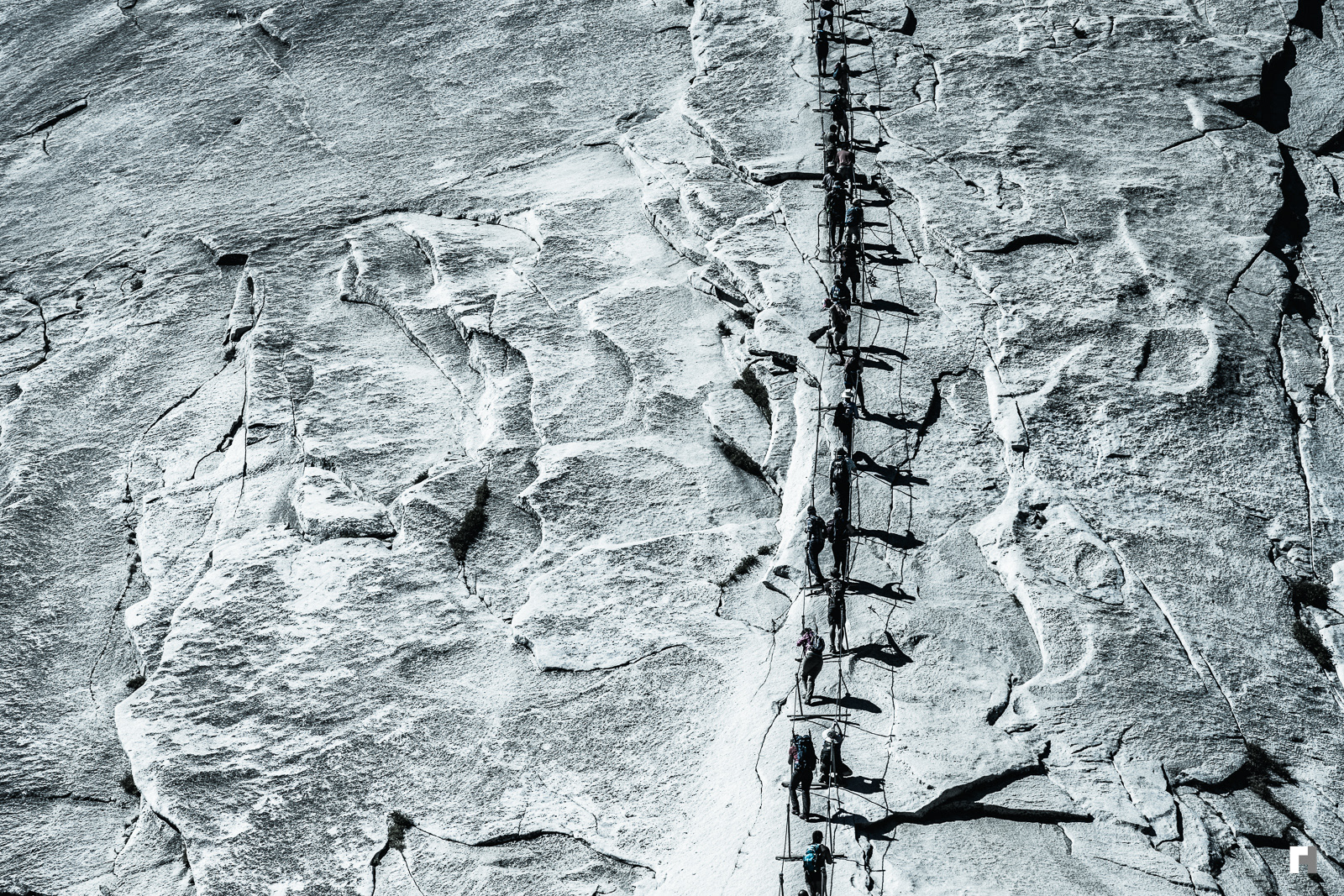 The Half Dome Cables, Yosemite, California.