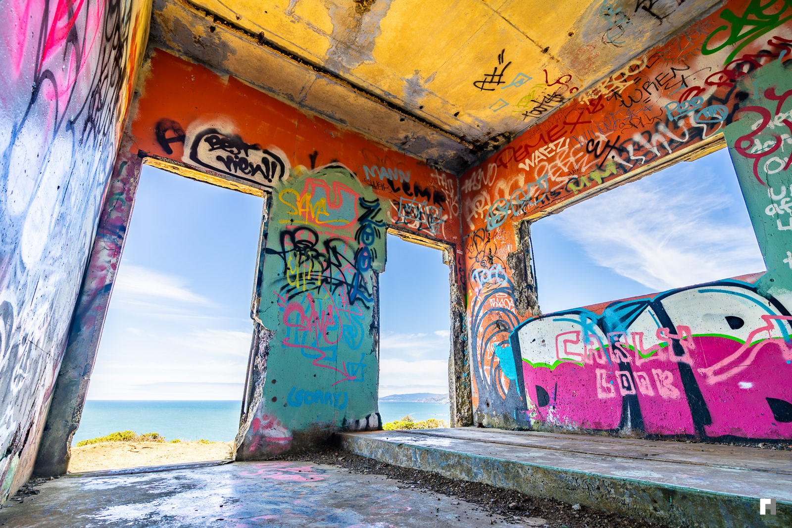 Beach house, Marin Headlands, California.