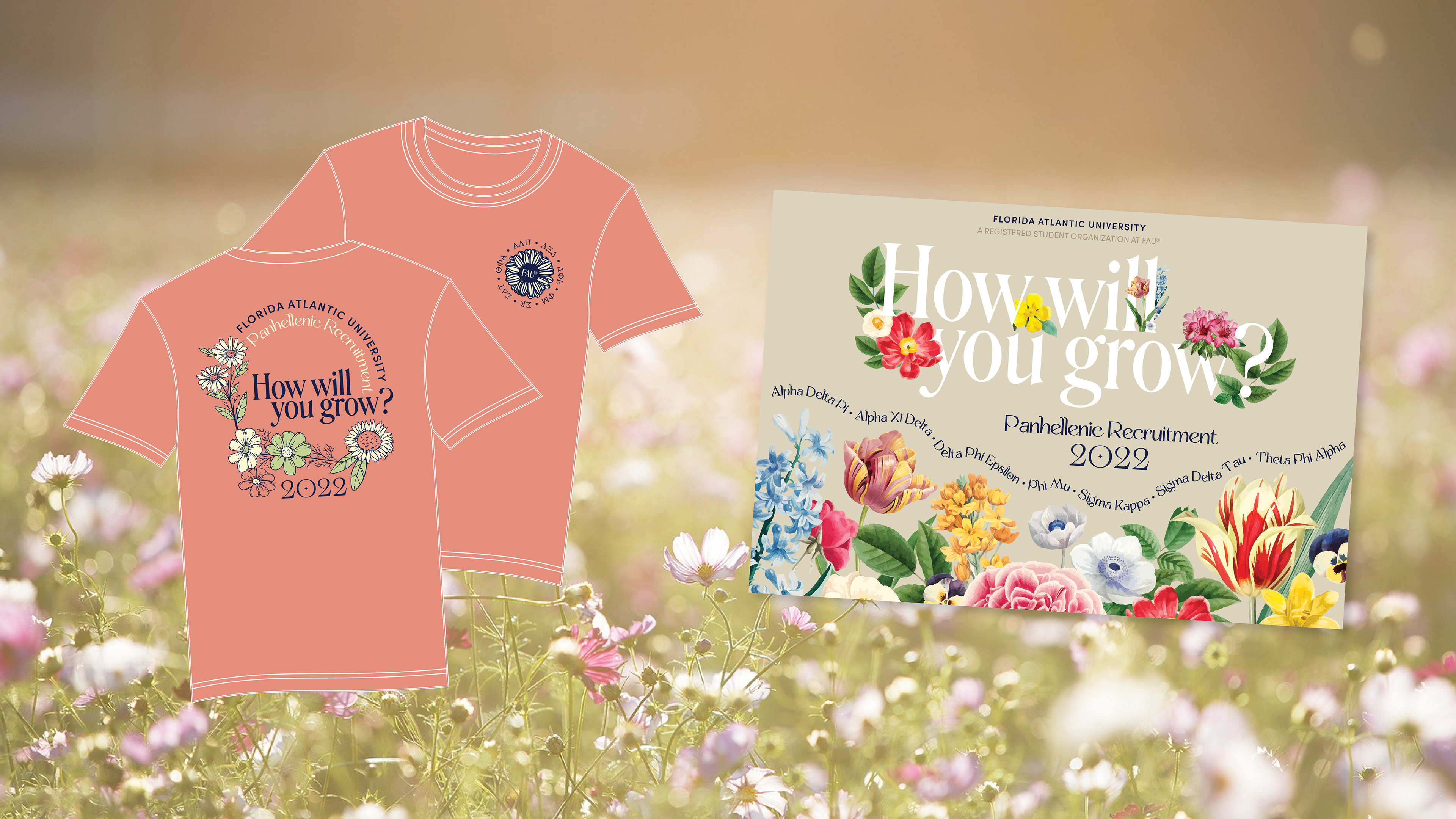 FAU Panhellenic Recruitment 2022 (Booklet and Apparel)