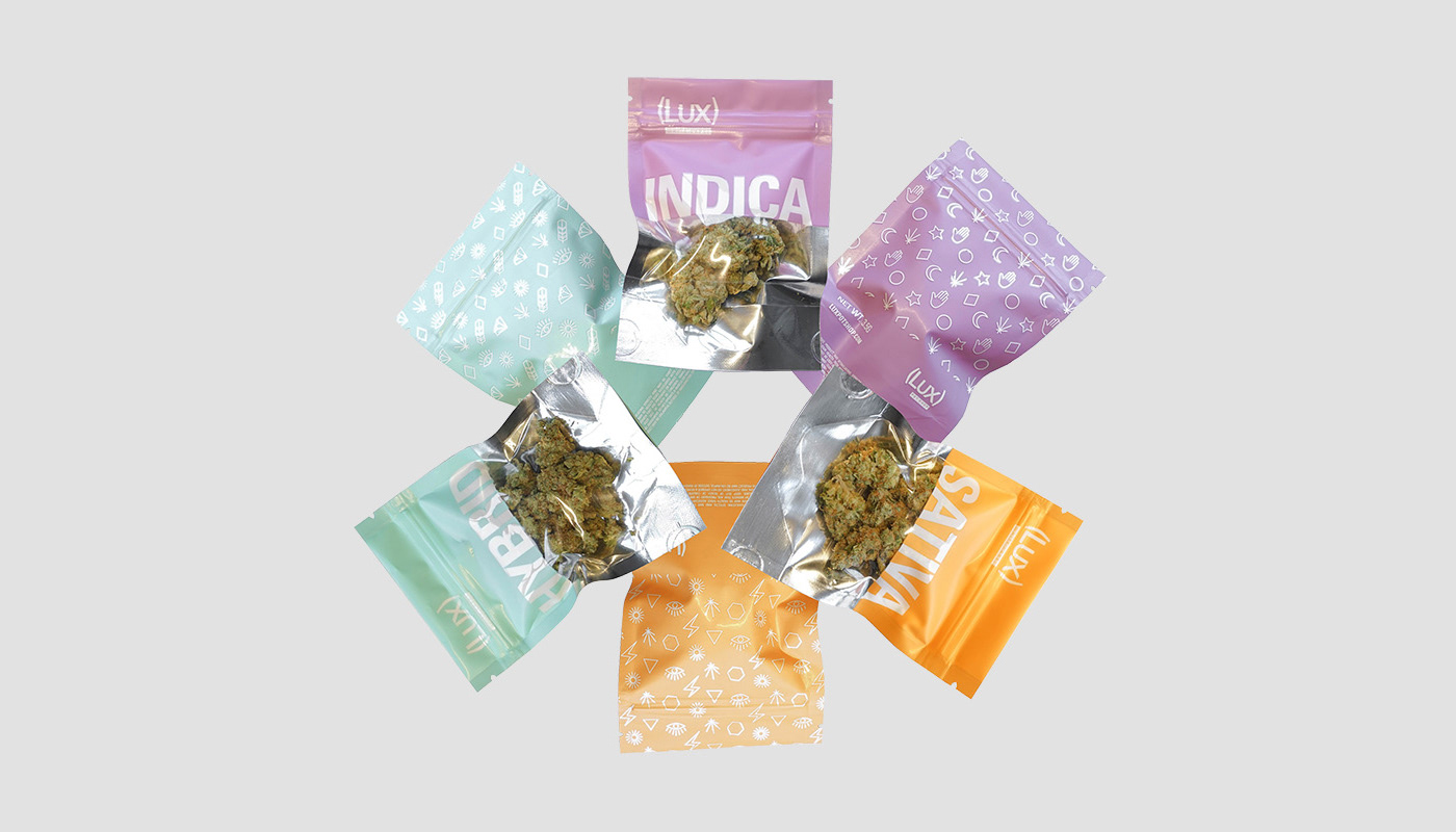 1-COLOR  PRINTED ZIPPER BAGS: CLIENT LUX POT SHOP