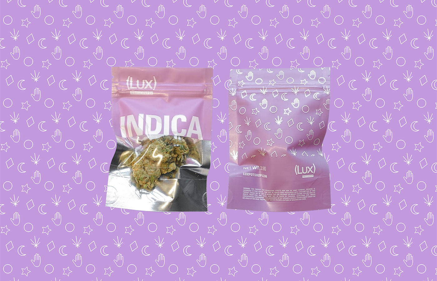 1-COLOR  PRINTED ZIPPER BAGS: CLIENT LUX POT SHOP