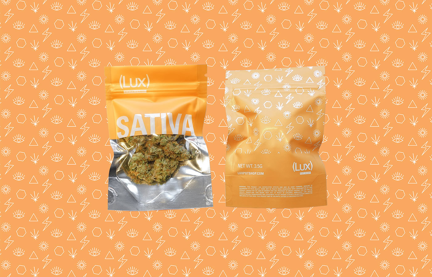 1-COLOR  PRINTED ZIPPER BAGS: CLIENT LUX POT SHOP