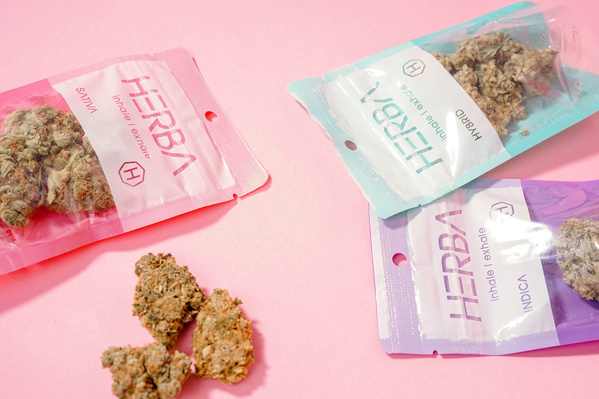 2-COLOR  PRINTED ZIPPER BAGS: CLIENT HERBA