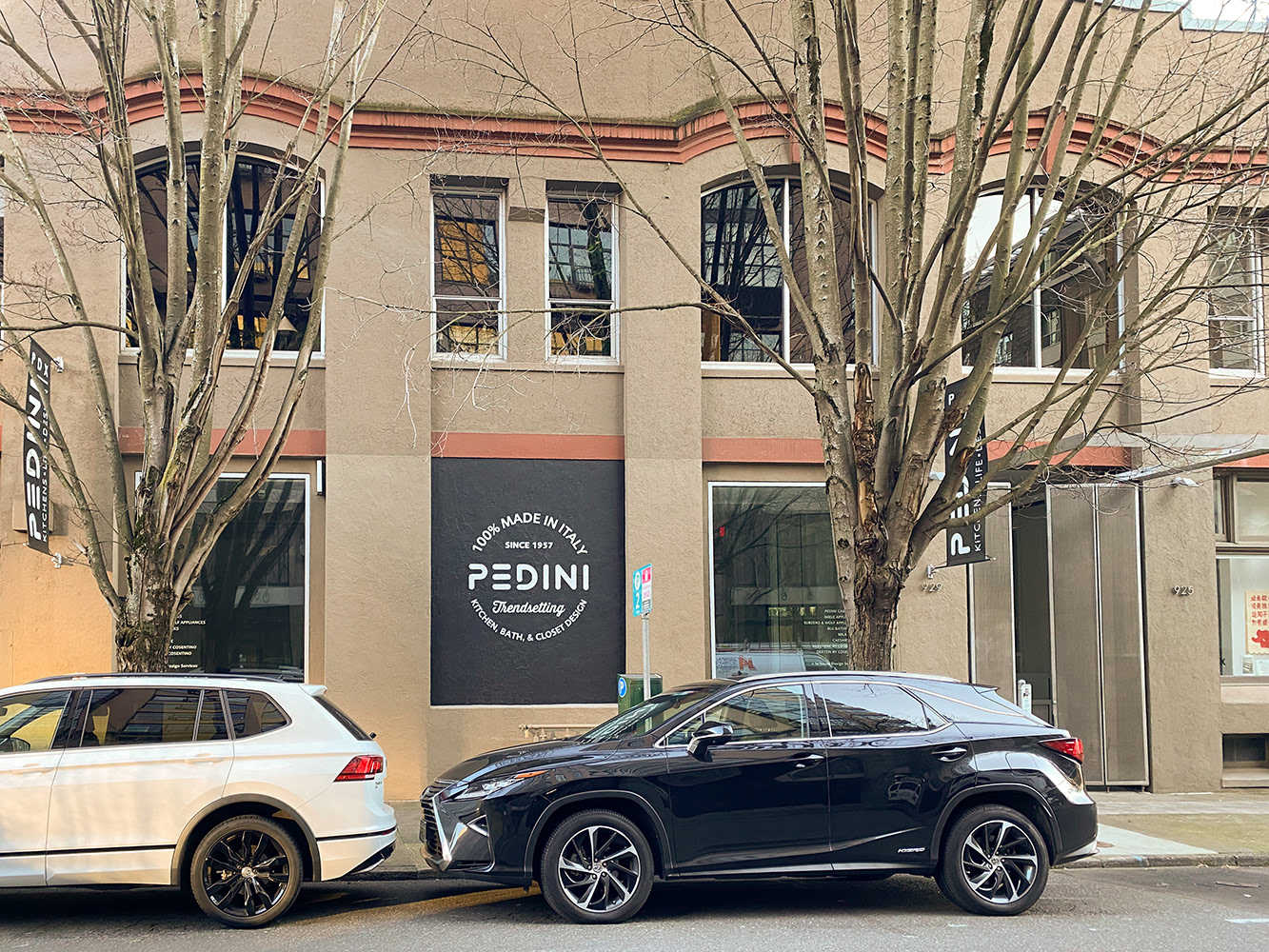 HERITAGE LOGO AND MOCKUP FOR CUSTOM PAINTED SIGNAGE: CLIENT PEDINI NW