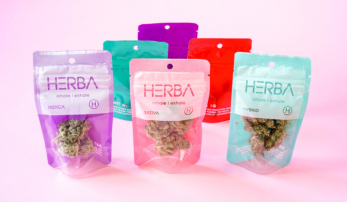 2-COLOR  PRINTED ZIPPER BAGS: CLIENT HERBA