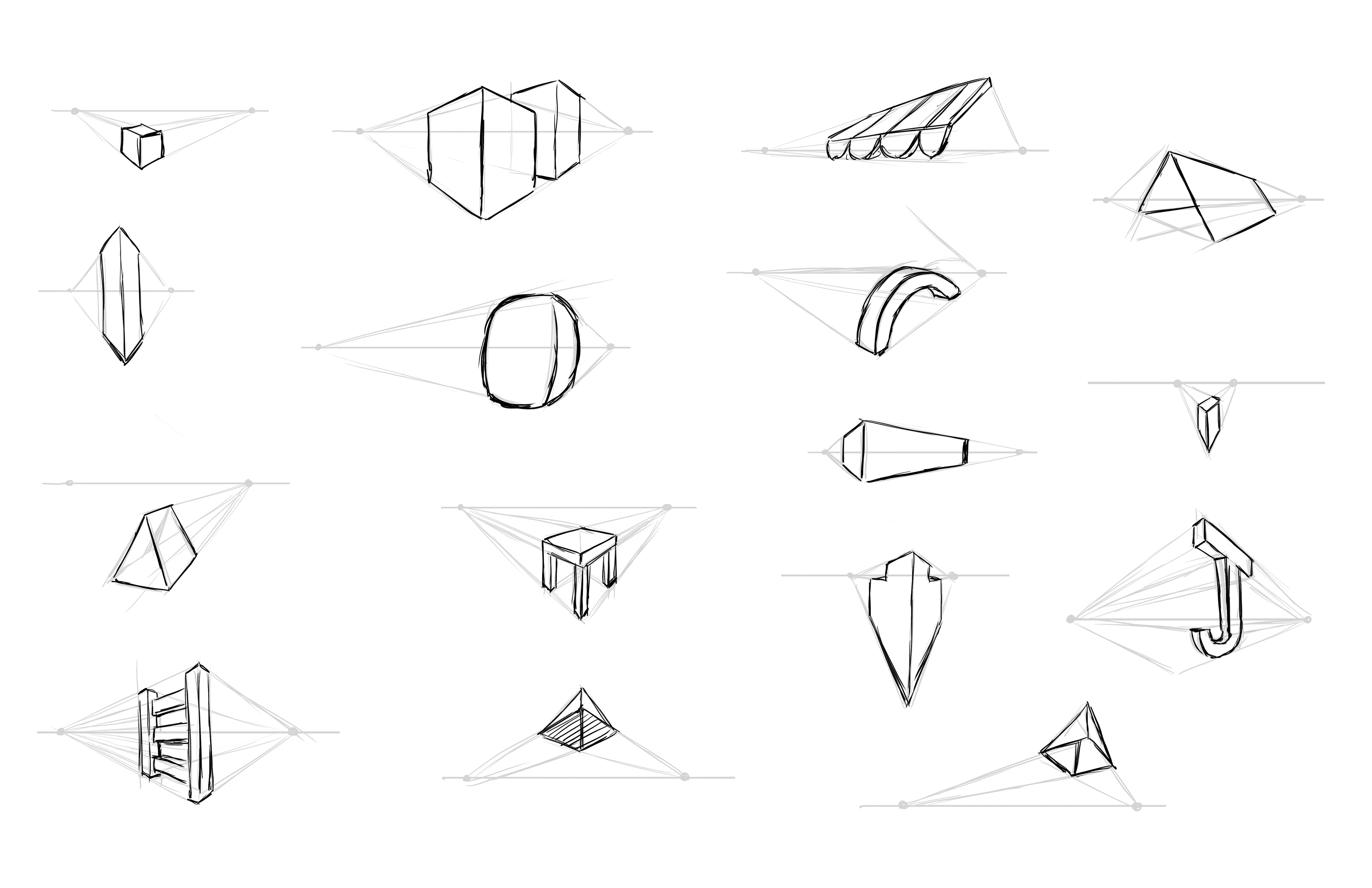 2 Point Perspective Practice