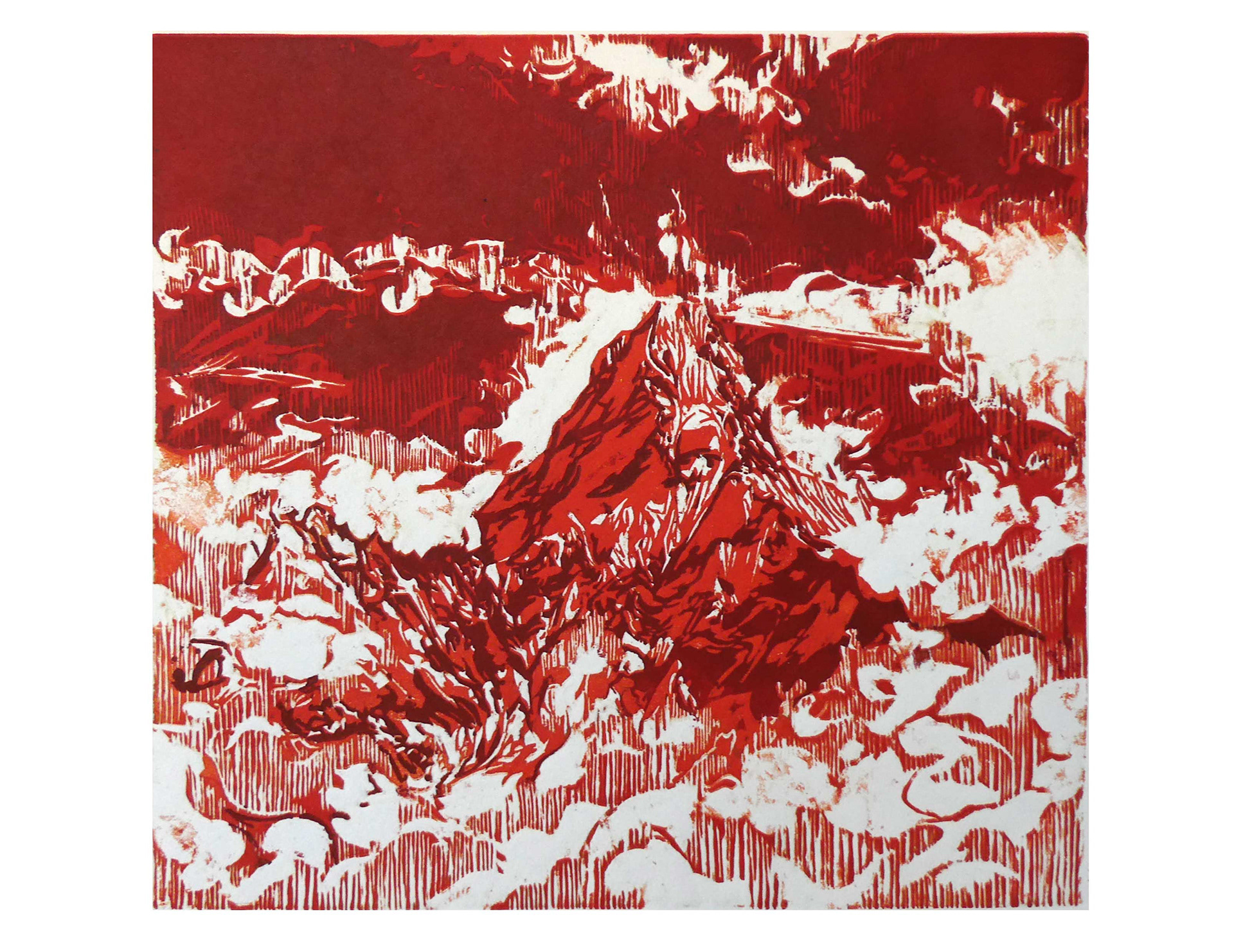 Amadablam 40x38cm Vermell ( 1/1 ) - Preu:250€