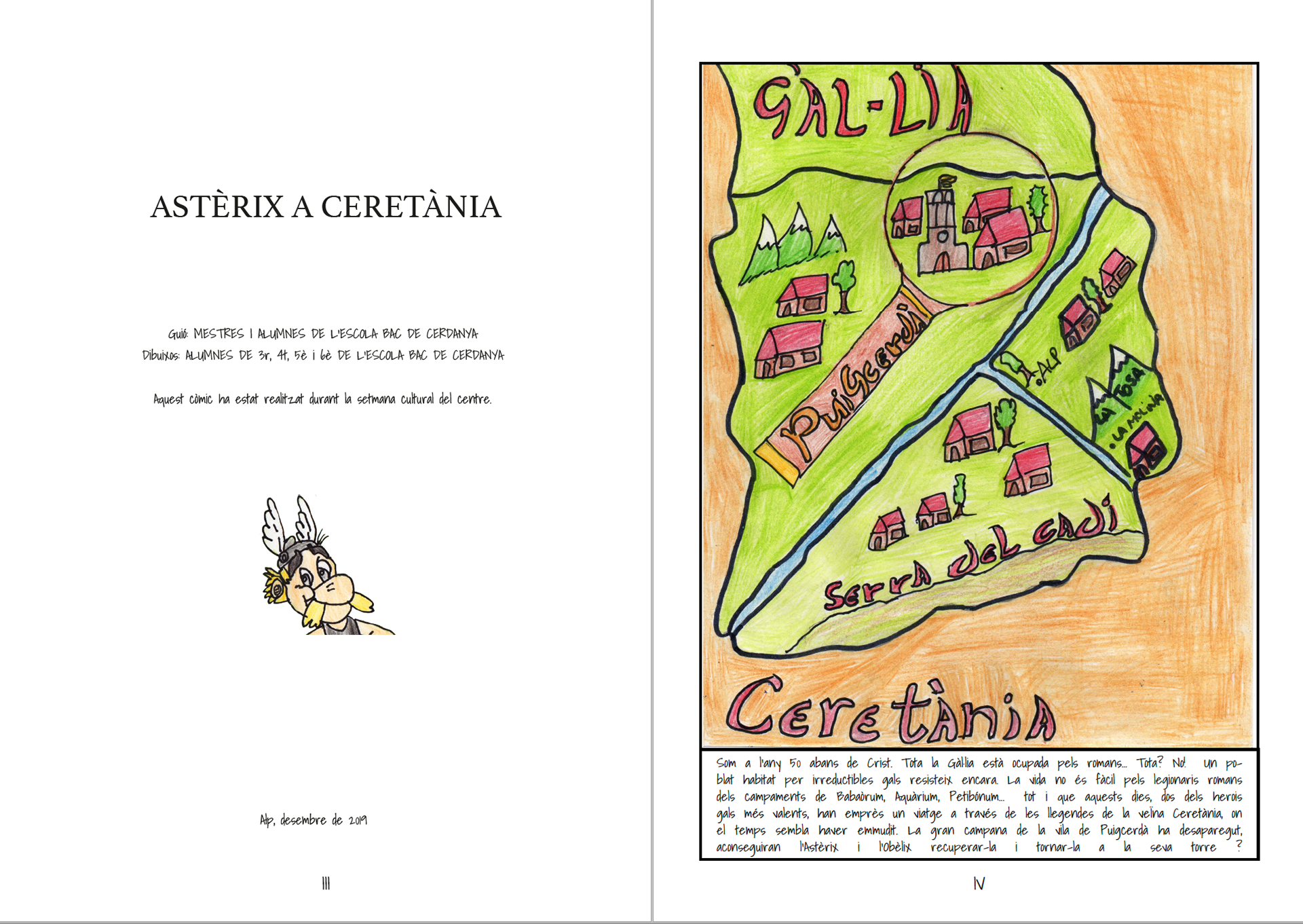 Còmic realitzat per l'Escola Bac de Cerdanya d'Alp " Astèrix a Ceretània "
