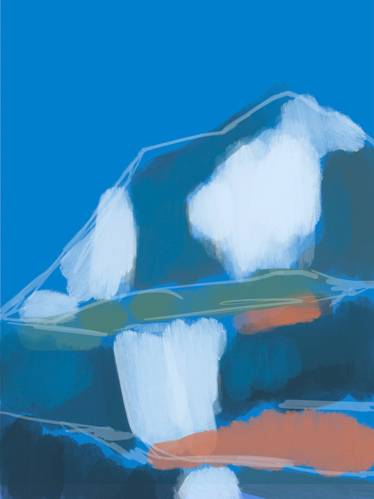 Montagne Sainte Victoire « 3 » bleu+_traitblancs-