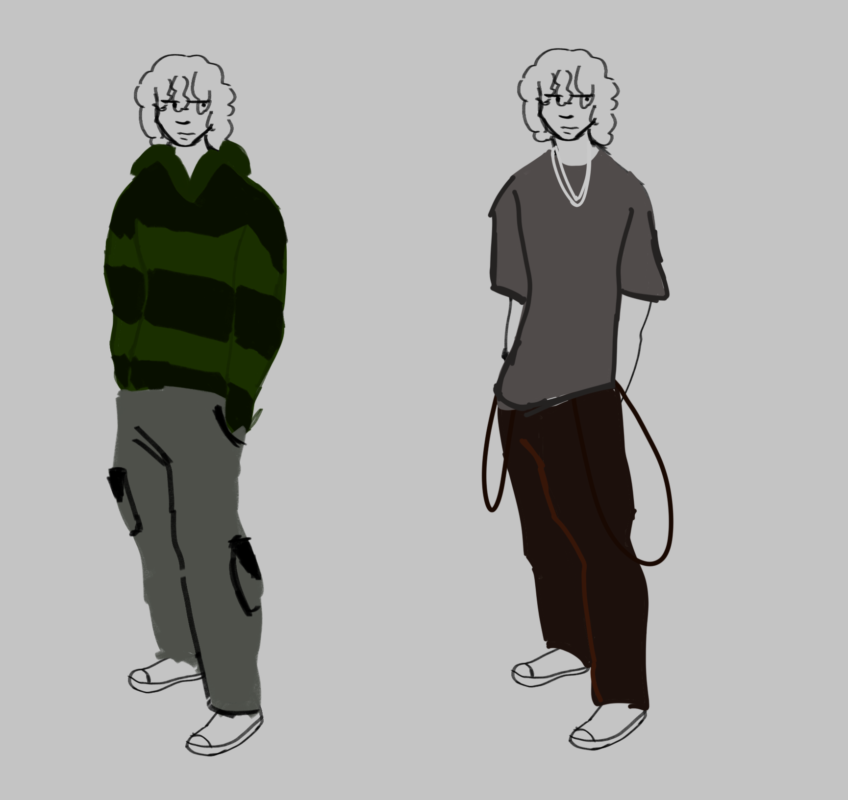 clothing and body sketch