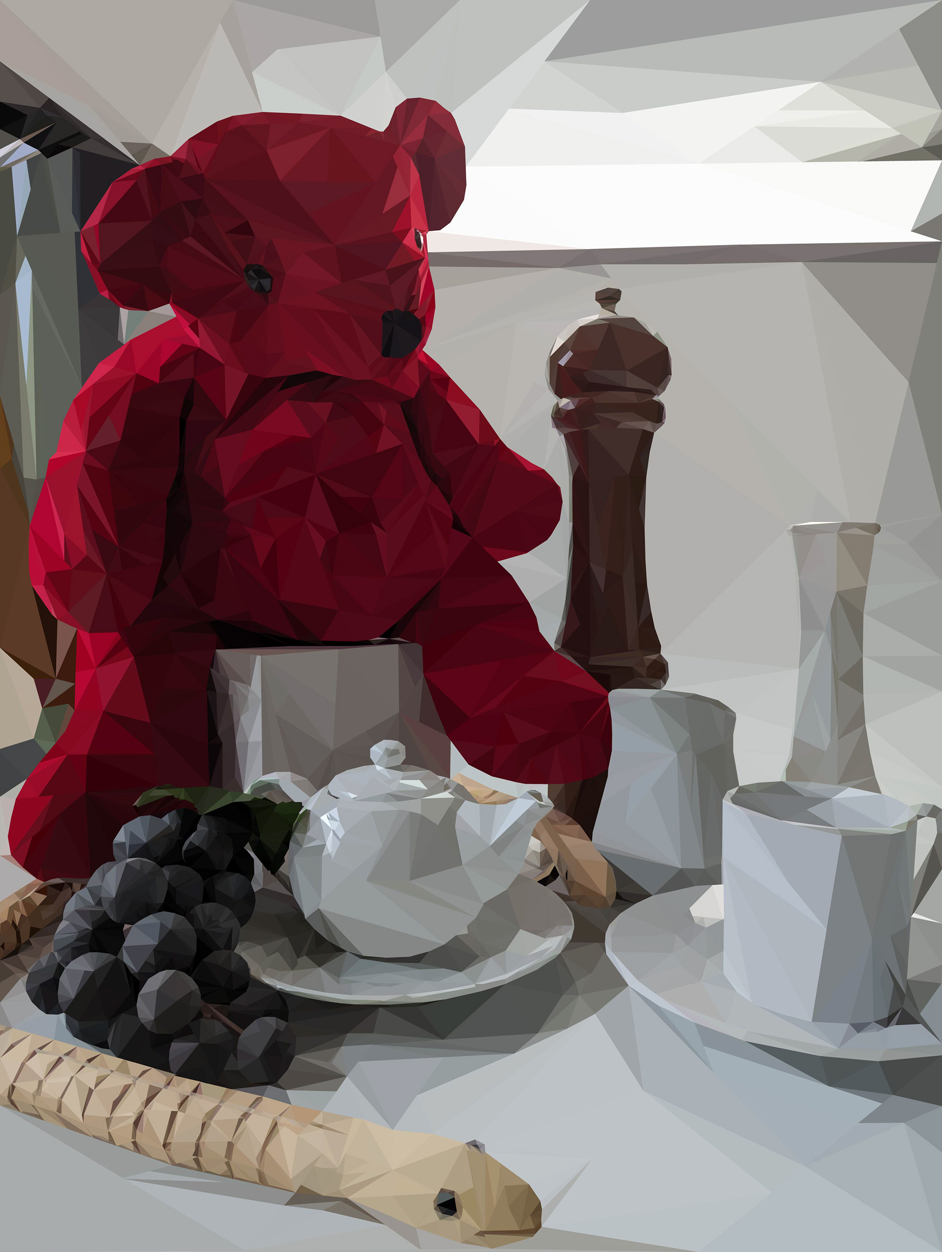 Lonely Bear - Adobe Illustrator