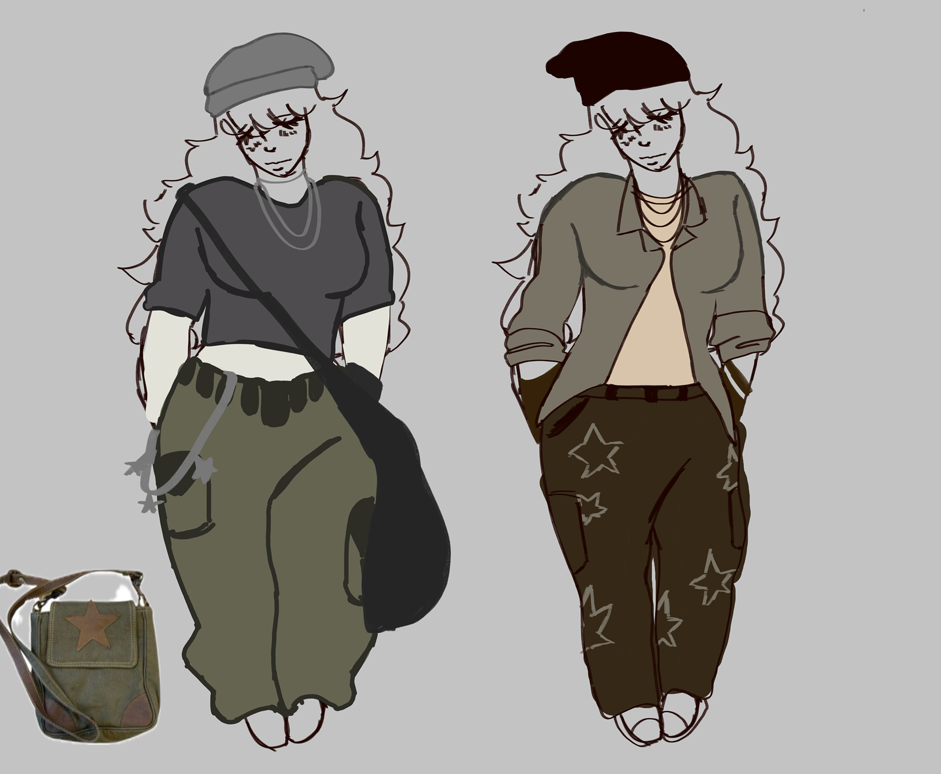 Clothing and body sketch 2