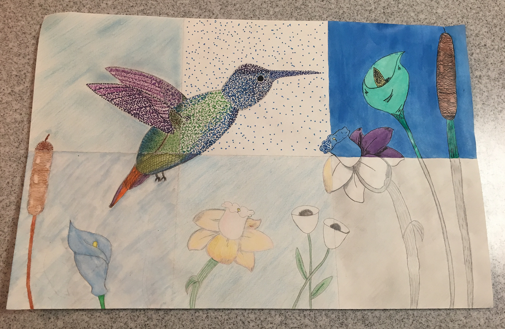 Hummingbird Mixed Media