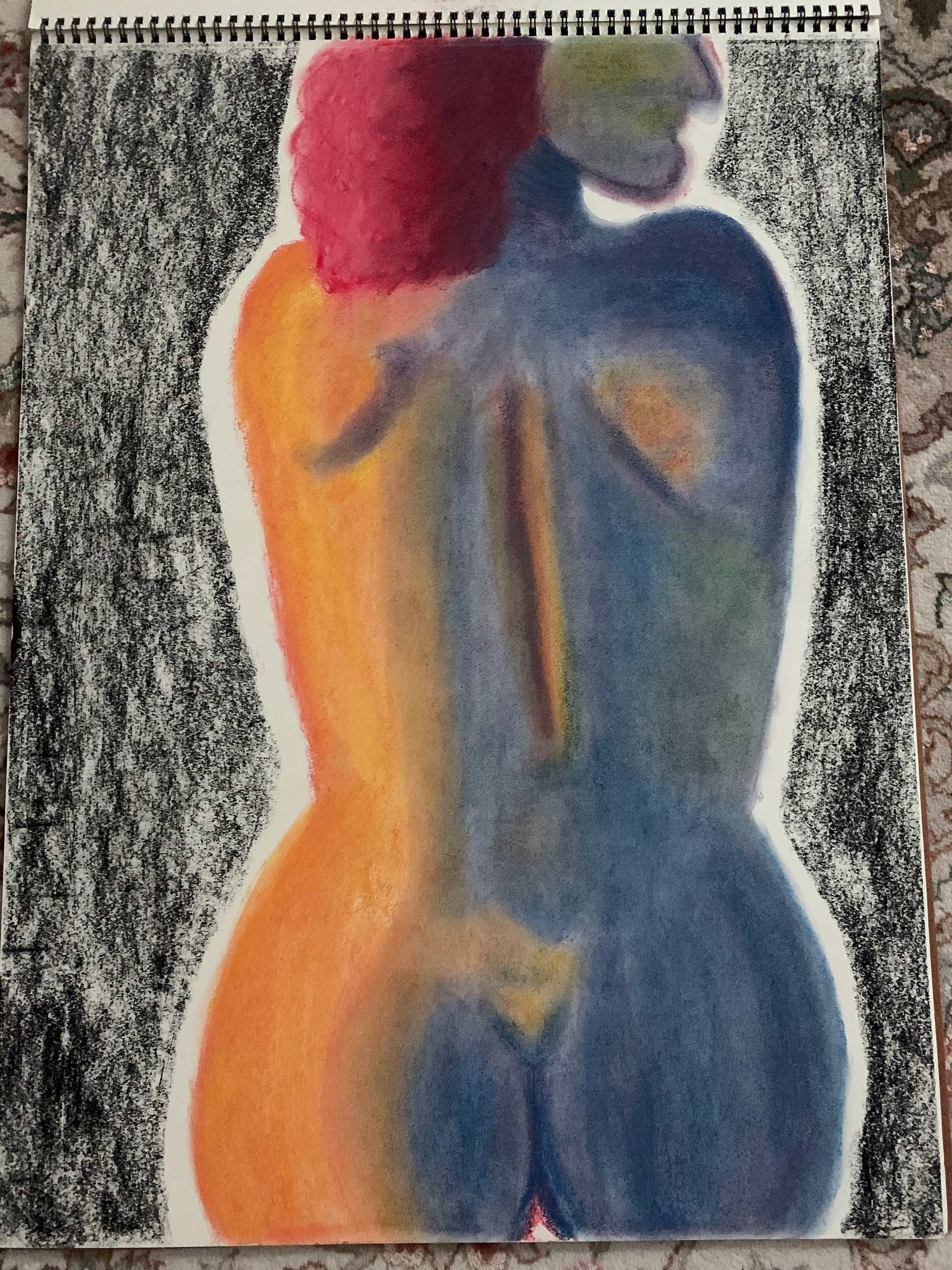 Drawing from a model Pastel