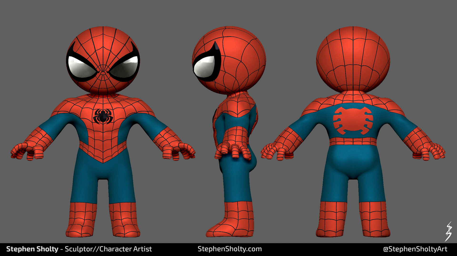 Chibi Spidey turns