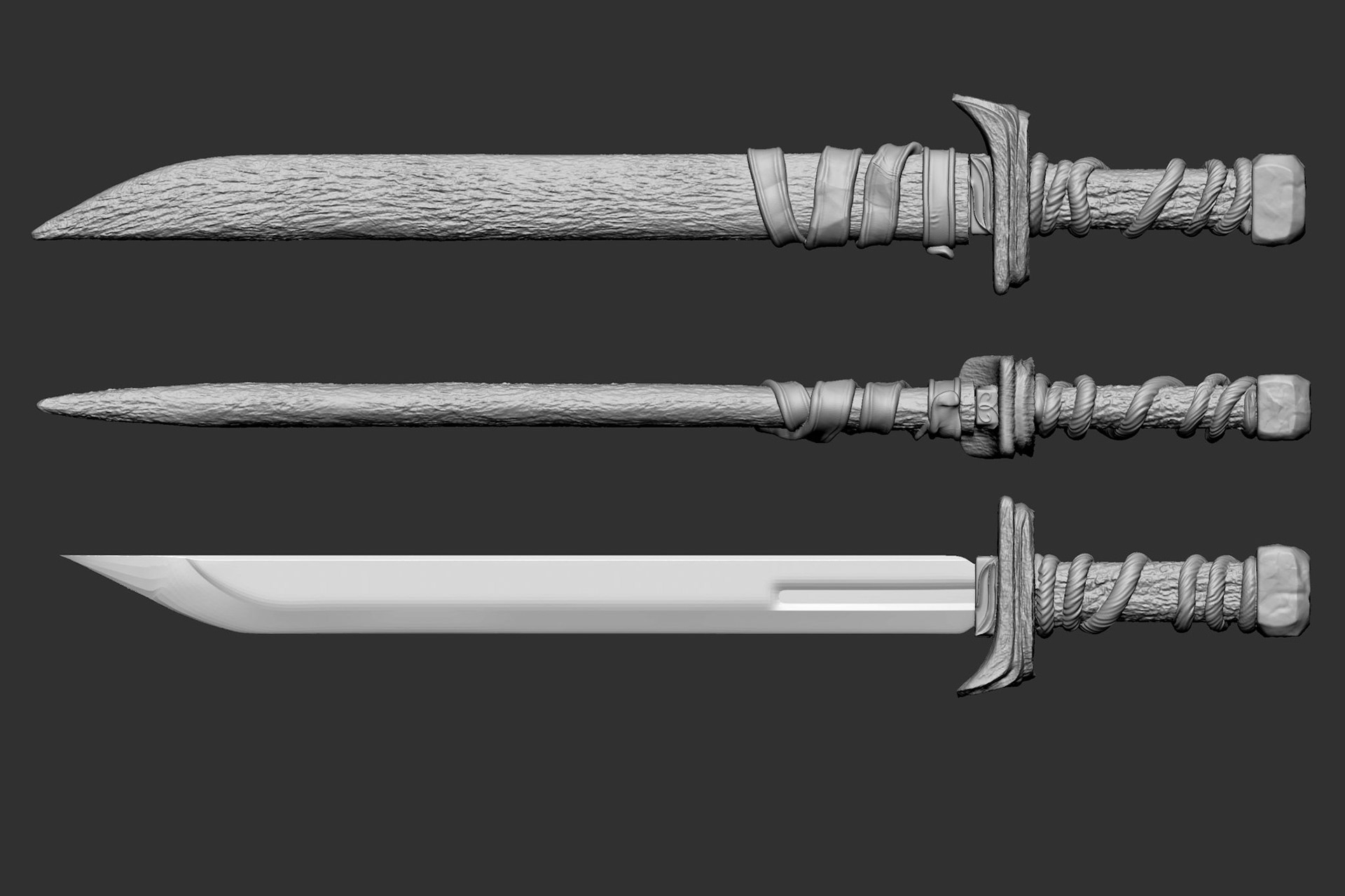 Forest Sword - Tree Bark Sheath