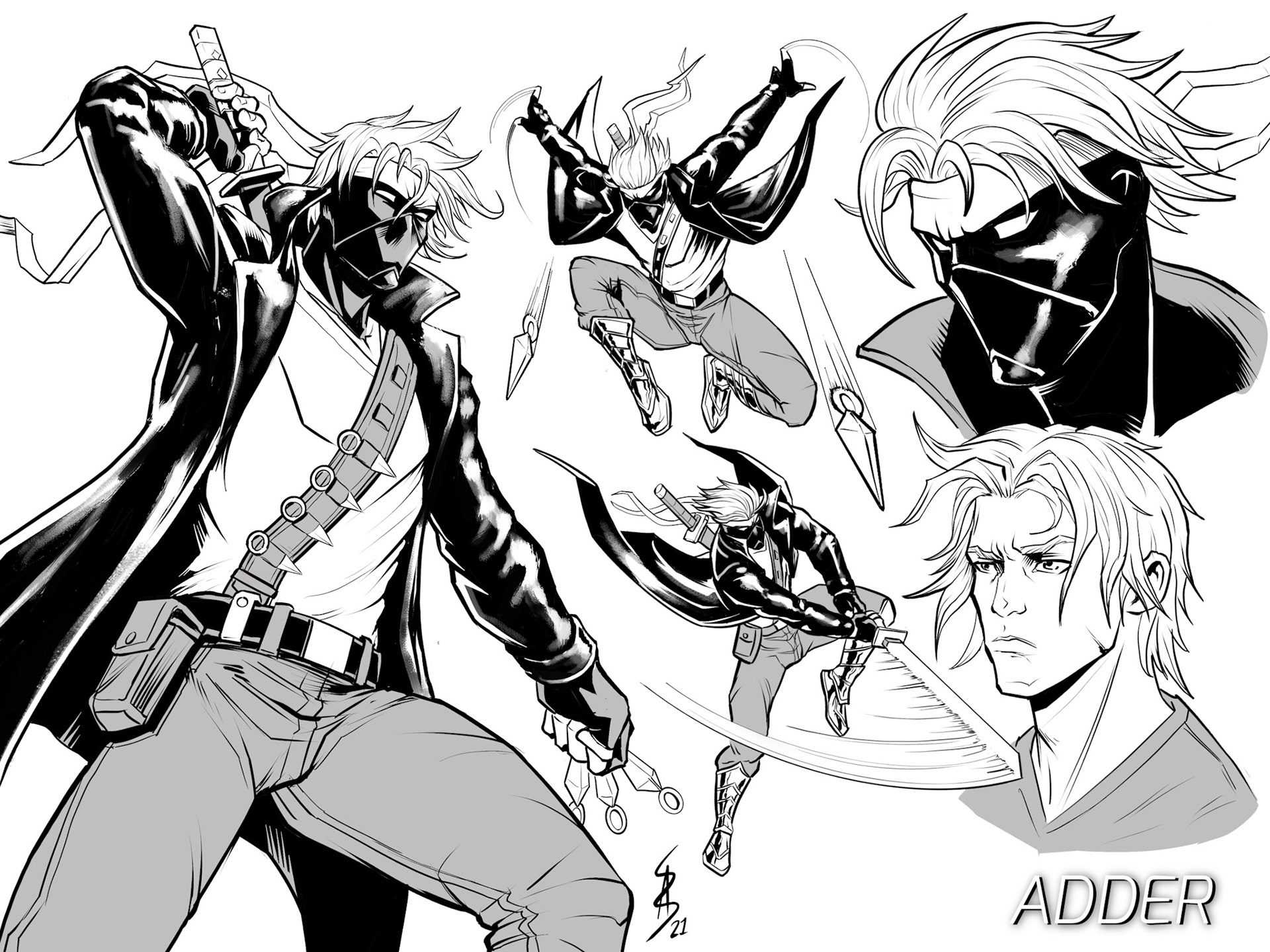 Zeniff Hassing ("The Adder") - Model Sheet