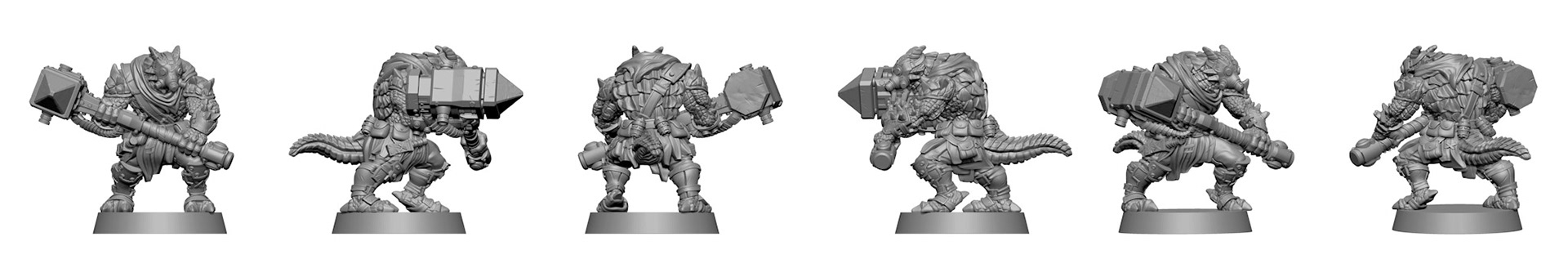'Lizard Mercenary' - HeroScape: Dawn Raiders Syndicate