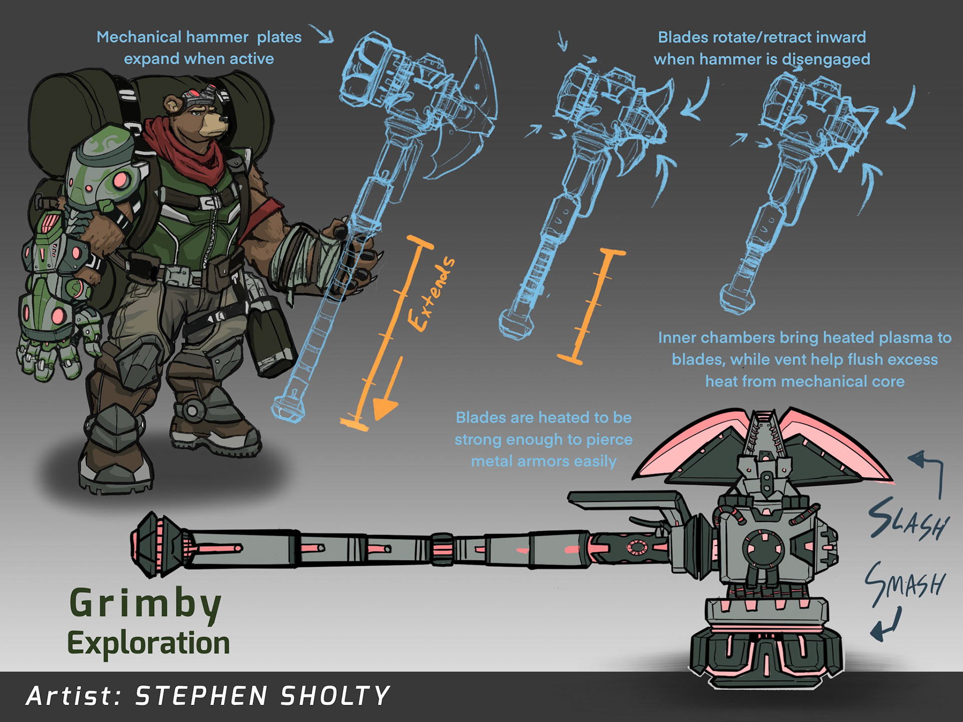 Grimby Model sheet - Bionic Soul