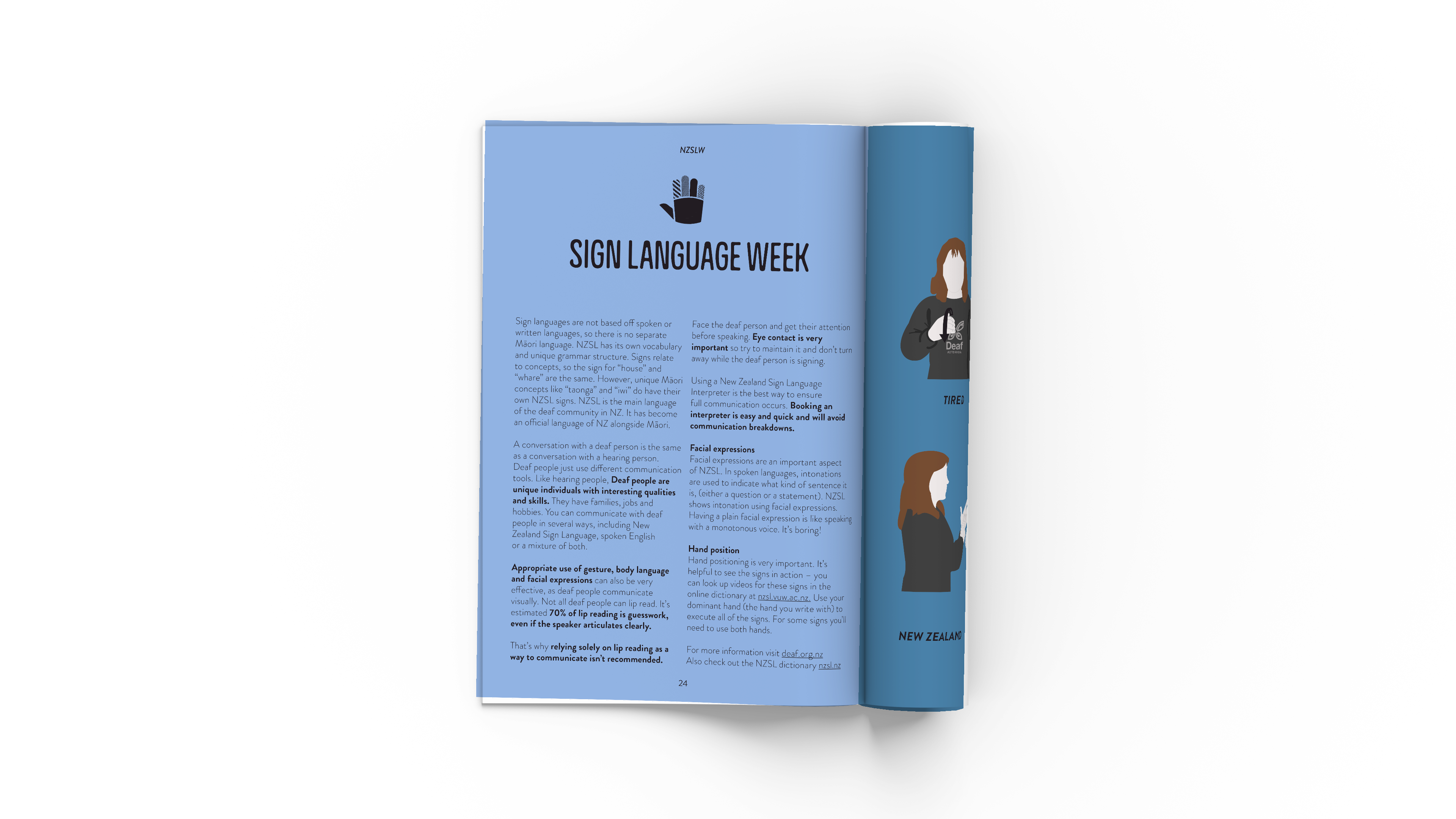 One pager in salient about sign language week