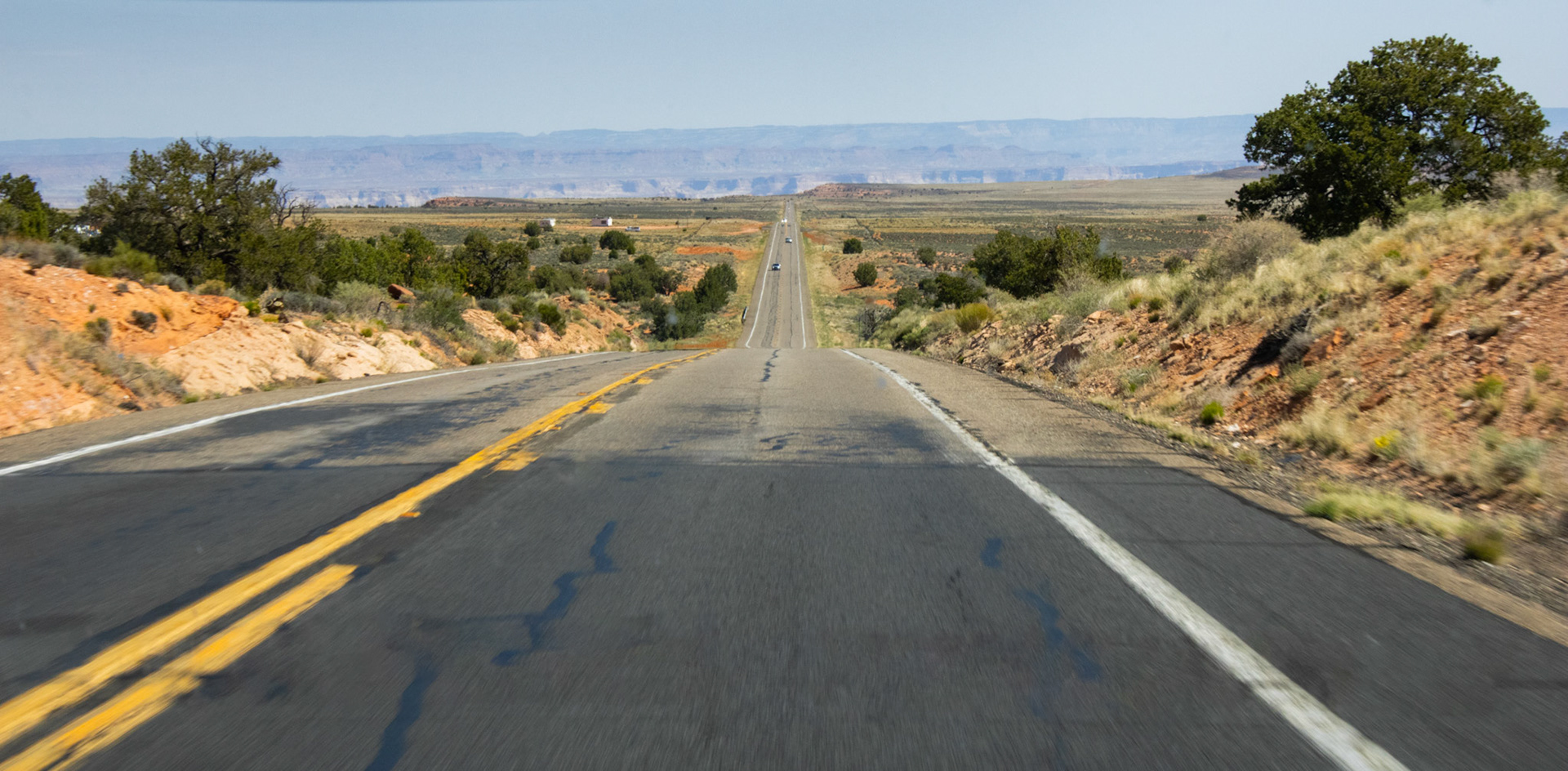 Road running through desert. 