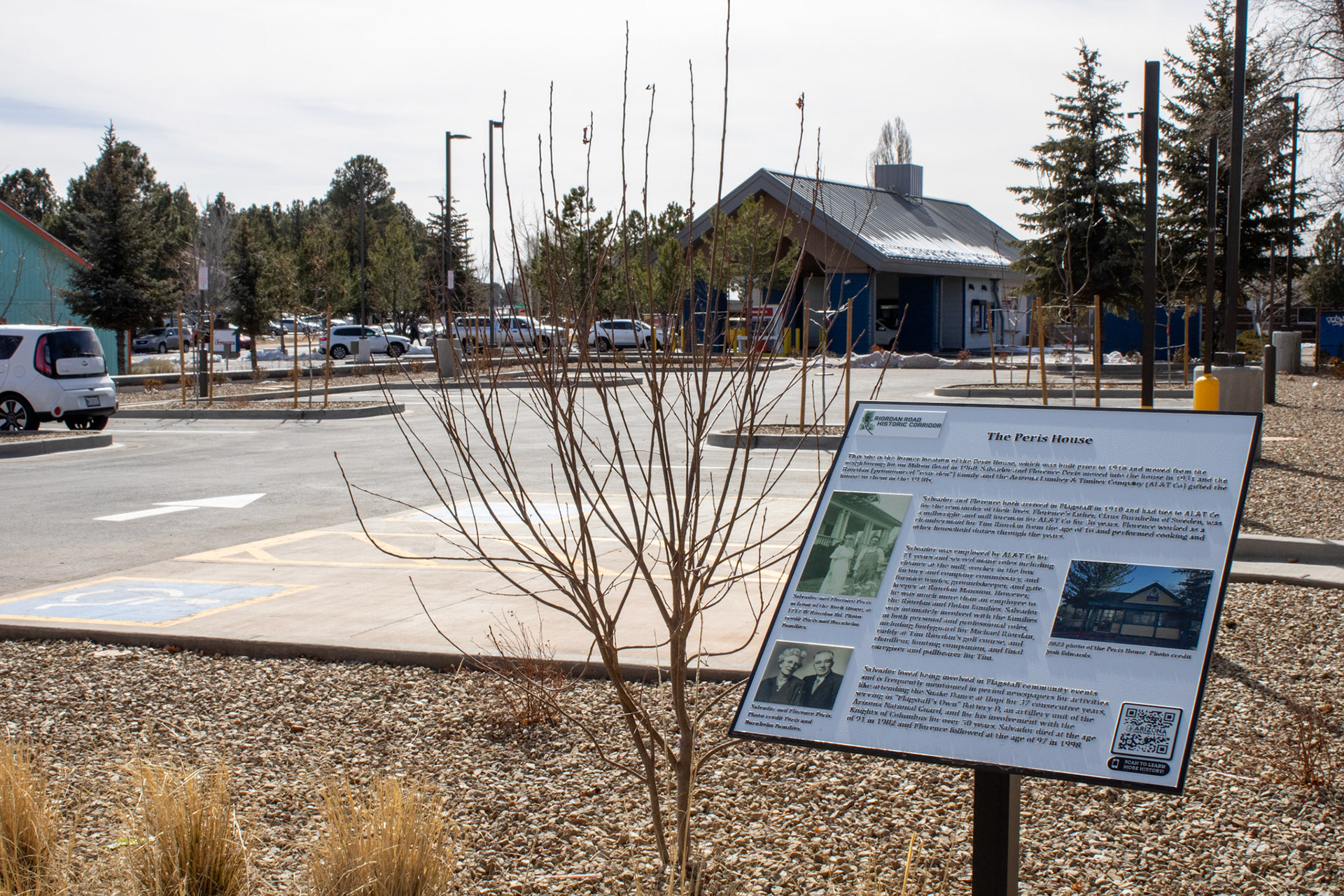 Parking lot where the Peris House once stood. 