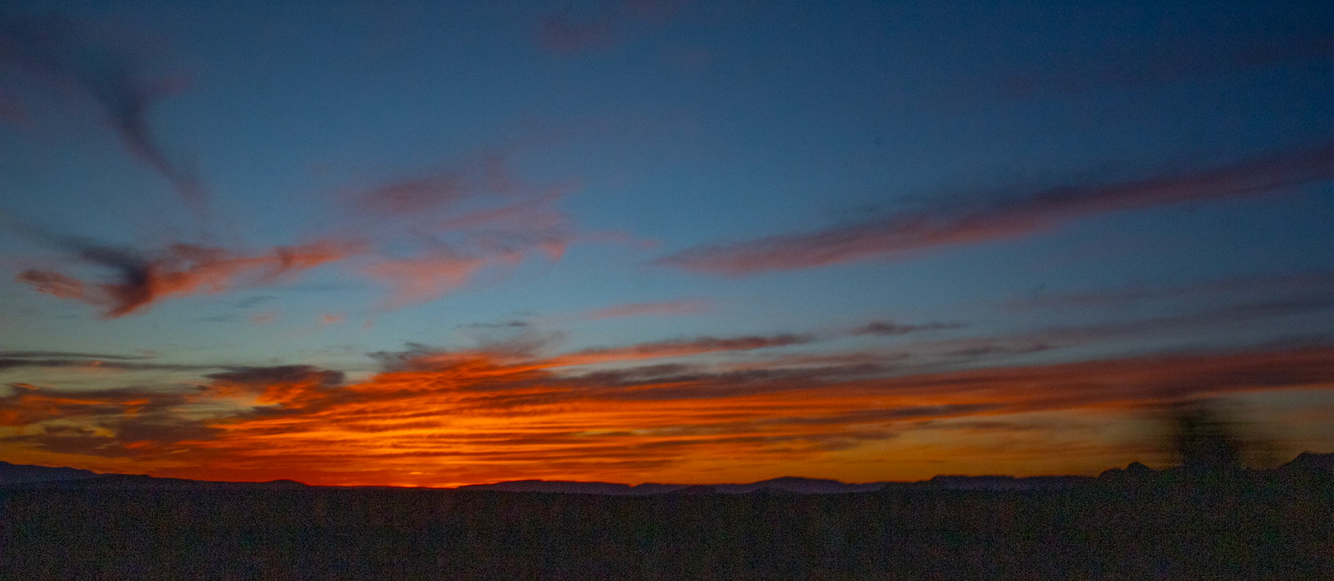Arizona skyline at sunset. 