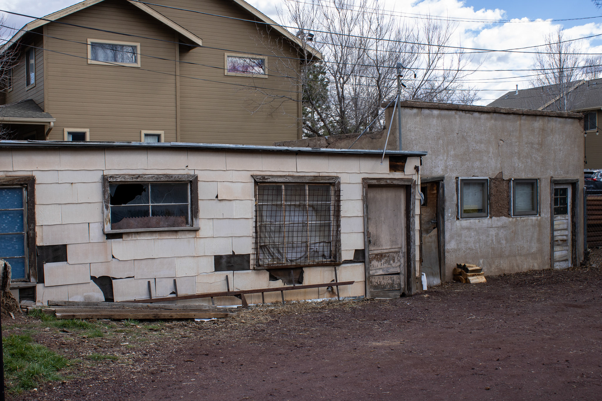 Dilapidated building of sorts not far from downtown Flagstaff area. 