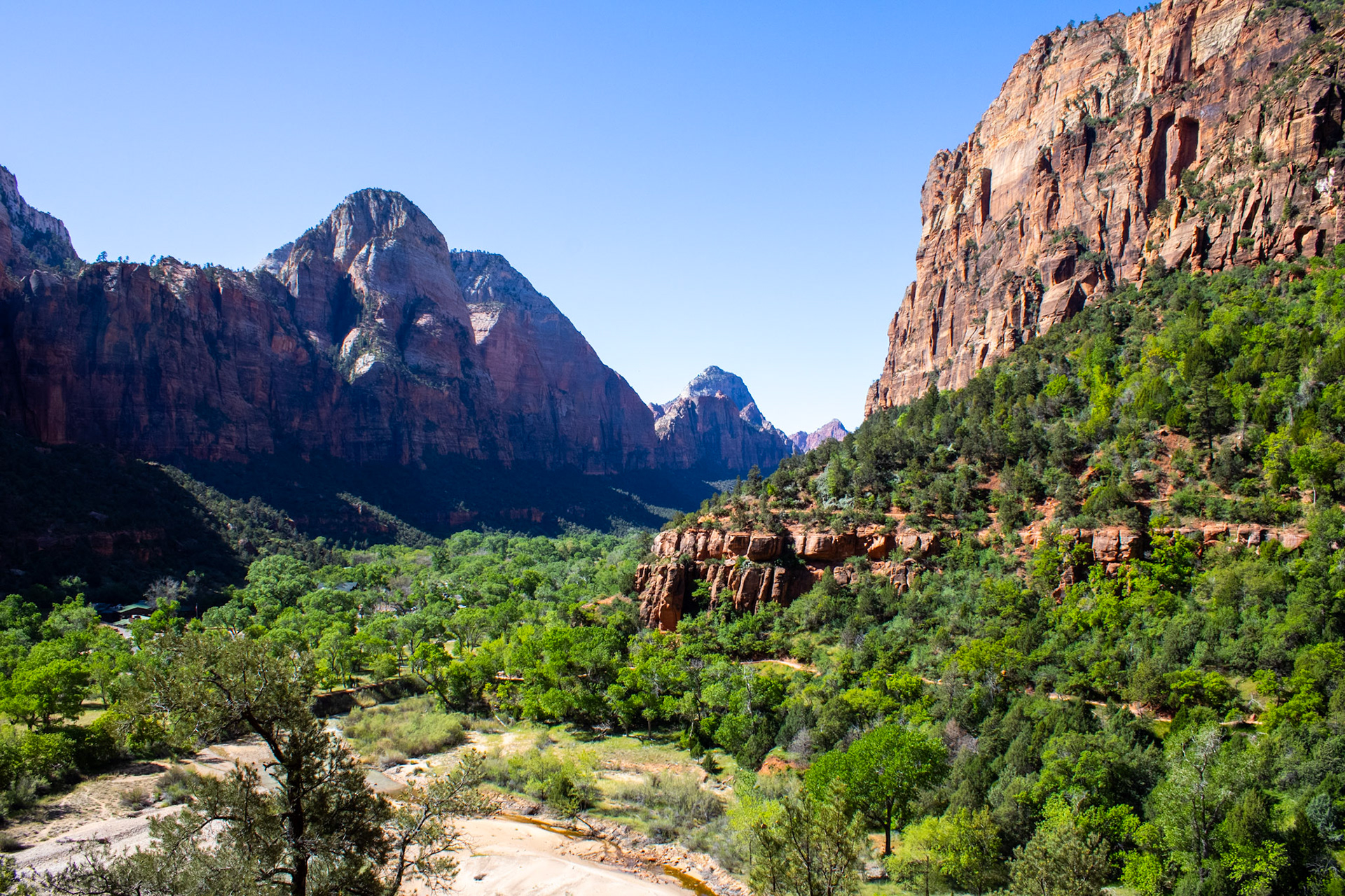 Canyon view from hiking trail. 