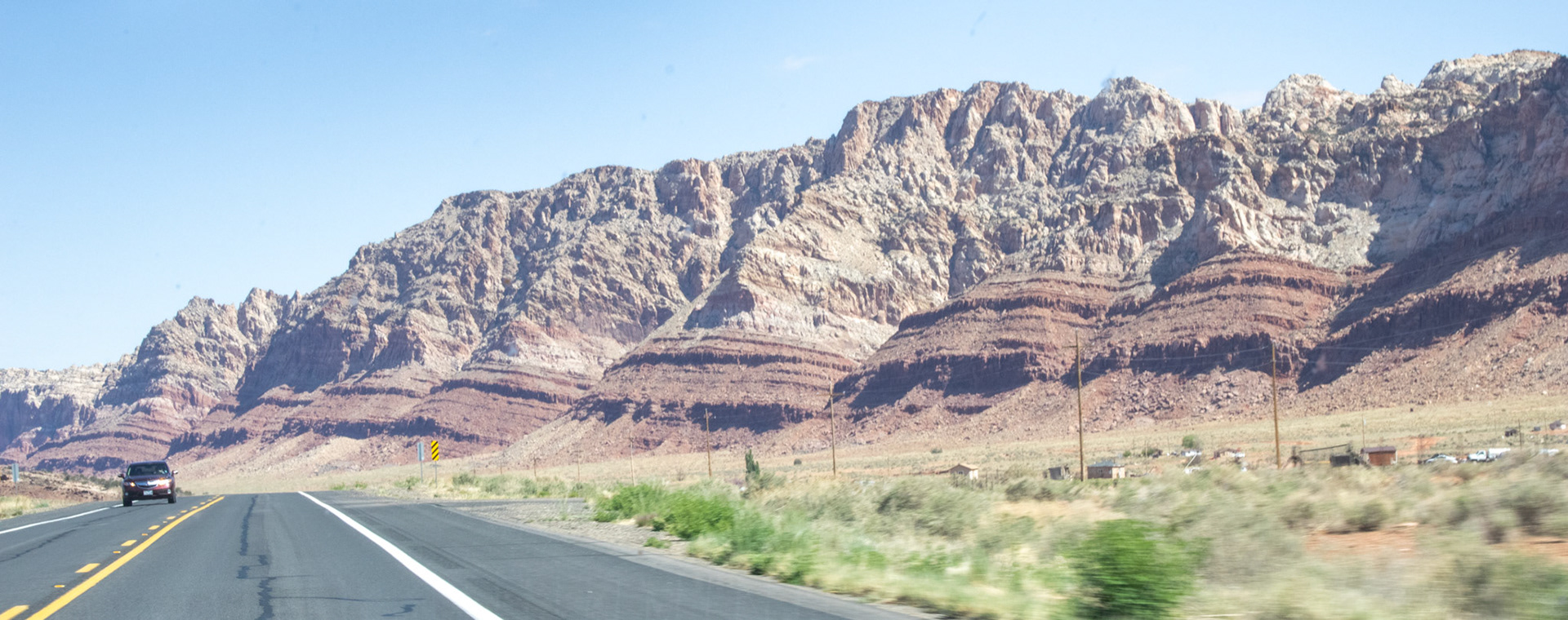 Road running through desert. 