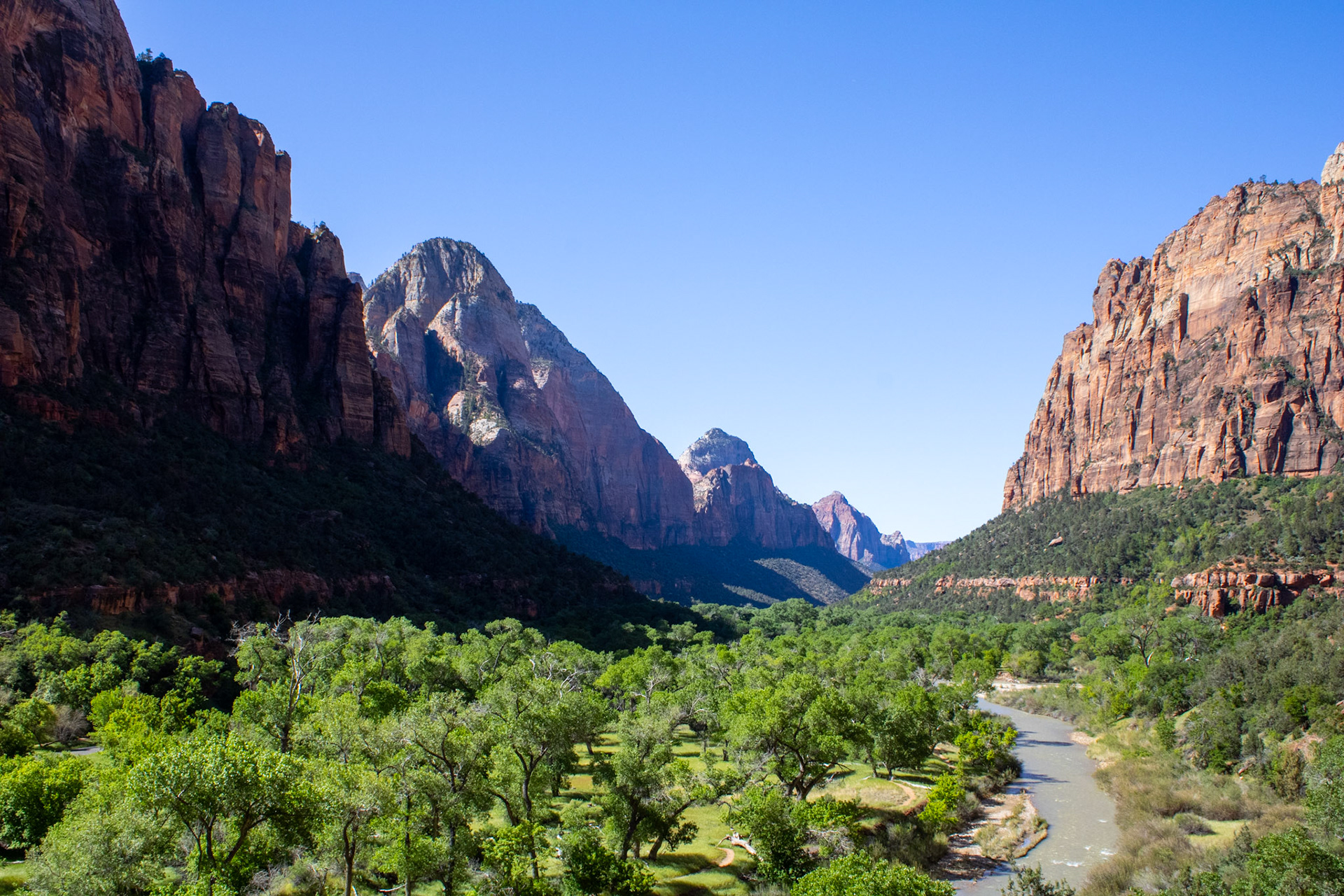 Canyon view from hiking trail. 
