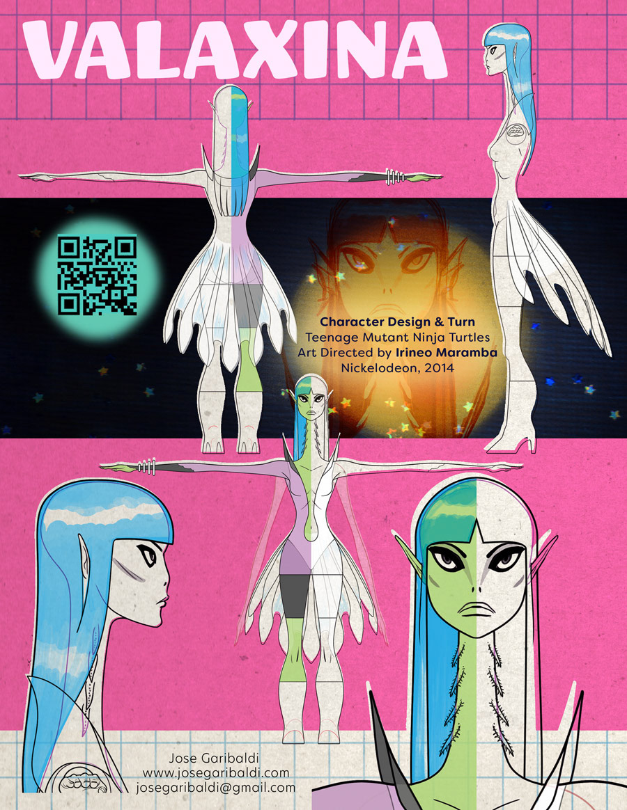 Valaxina Character Design & Turn by Jose Garibaldi Art Directed by Irineo Maramba Teenage Mutant Ninja Turtles (2012) Nickelodeon, 2014 josegaribaldi.com