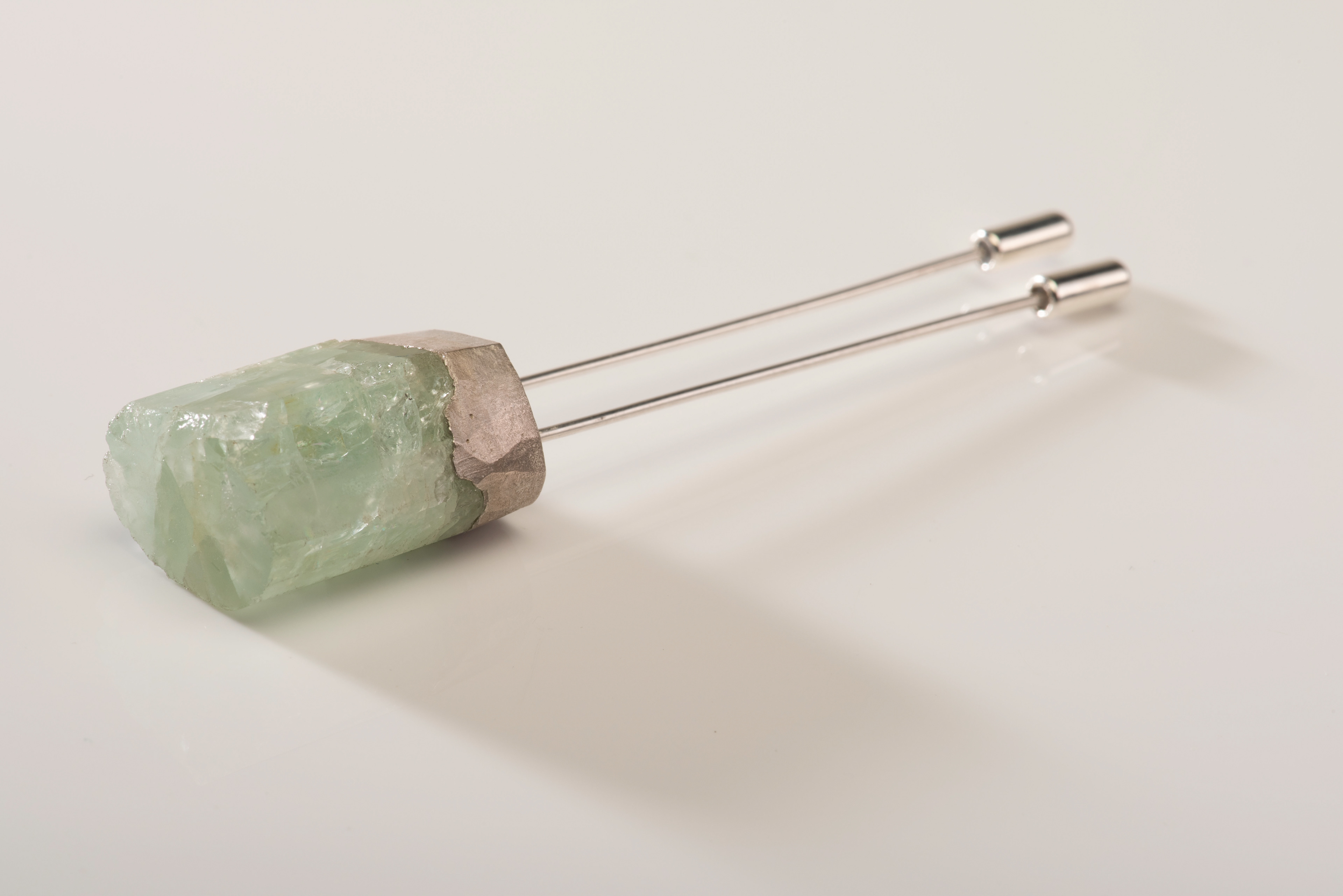 STONESOUL V - Fairmined sterling silver, fairmined rough acquamarine