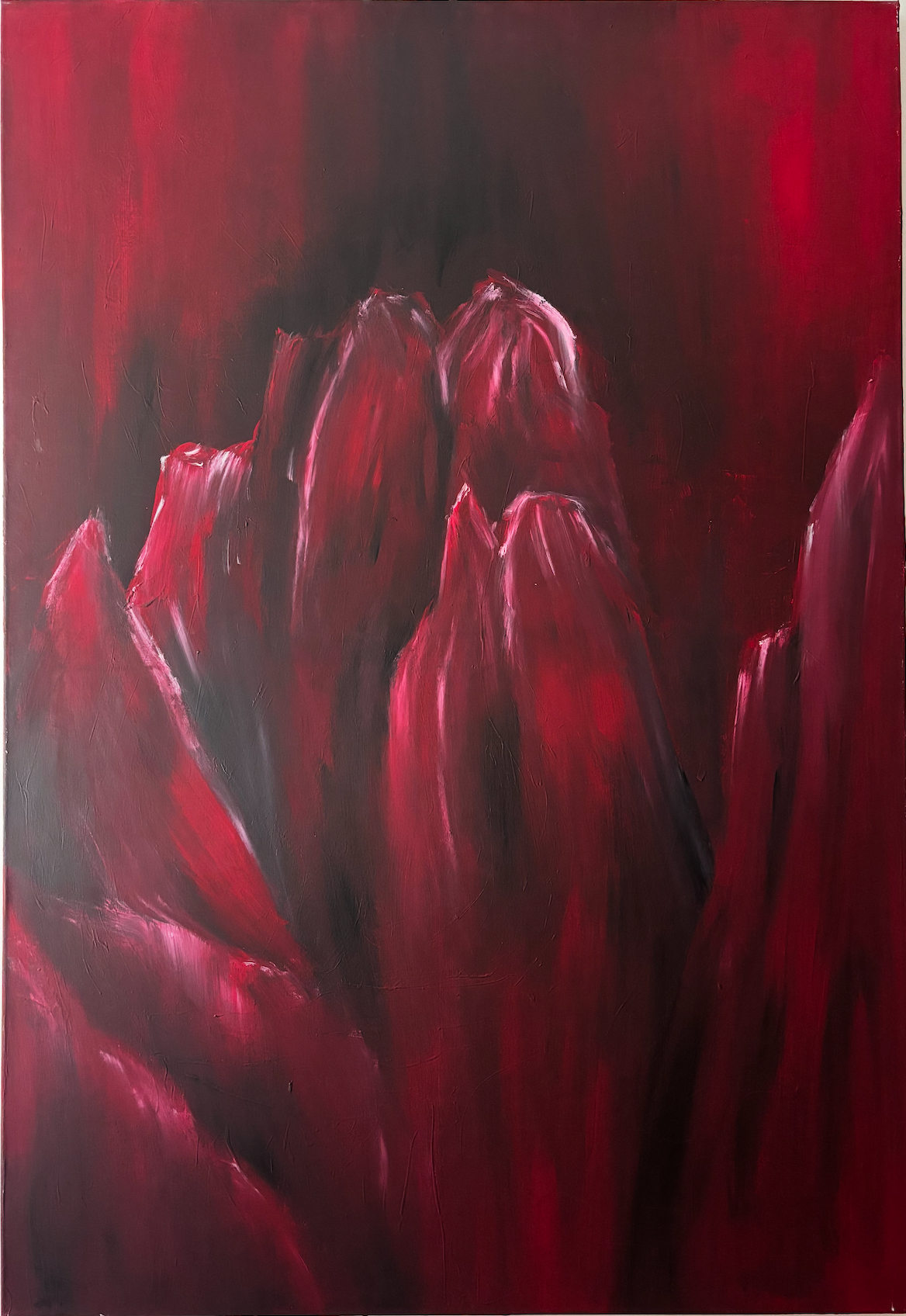 Rosengarten - Acryl on Canvas 100 x 144 cm 