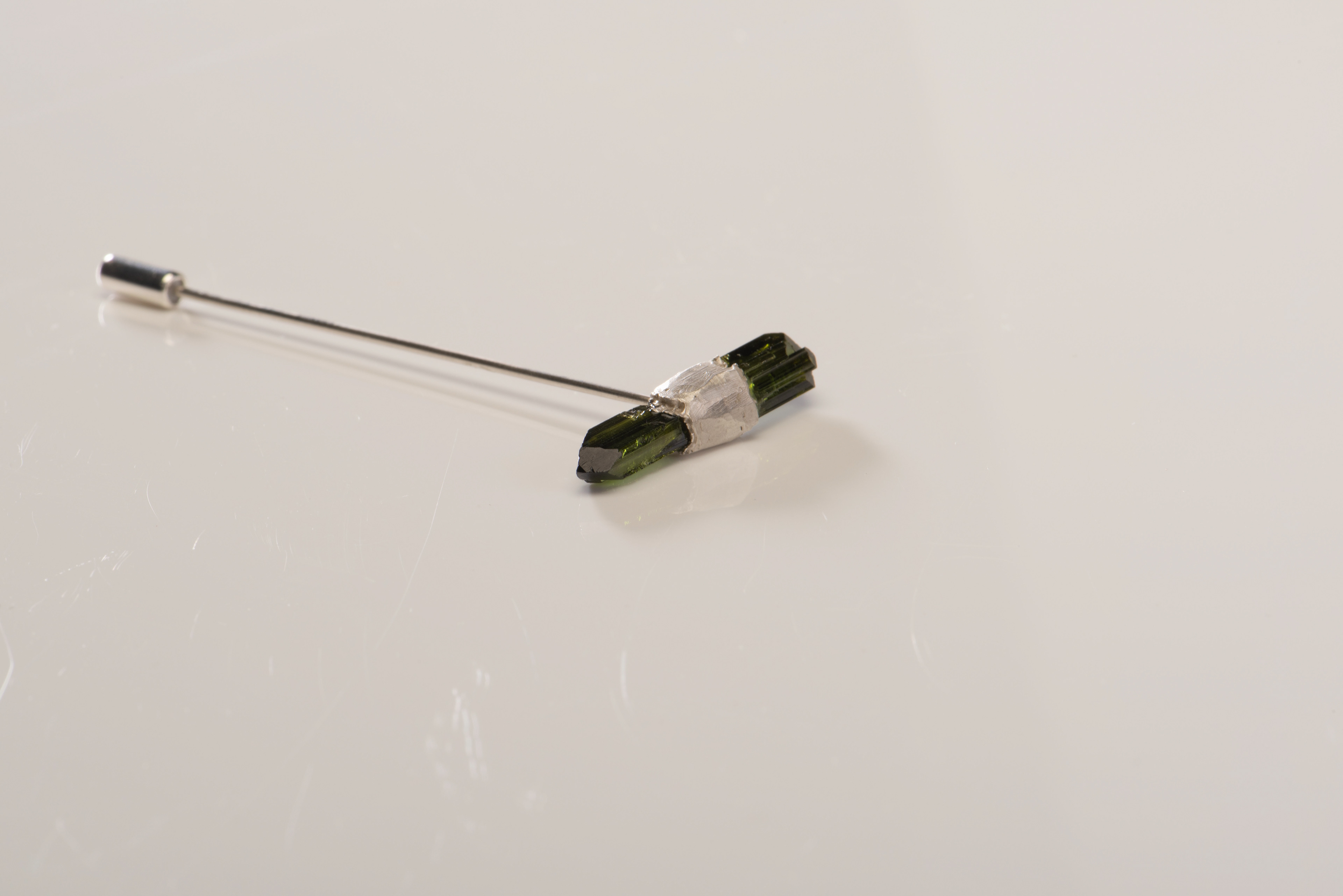 STONESOUL III - Fairmined sterling silver, fairmined rough verdelit