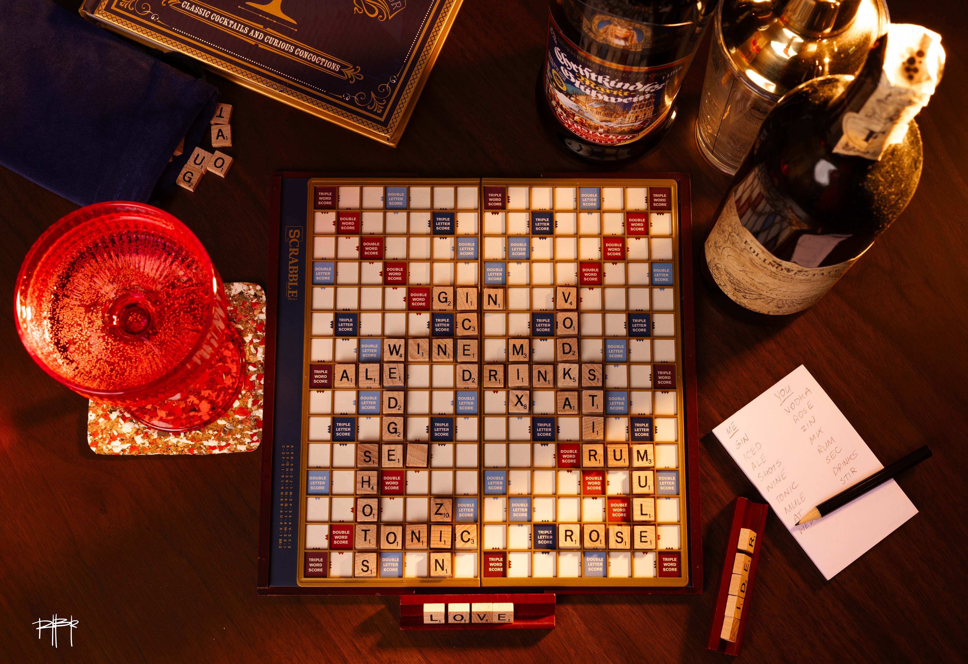 Scrabble Adult Drinks theme