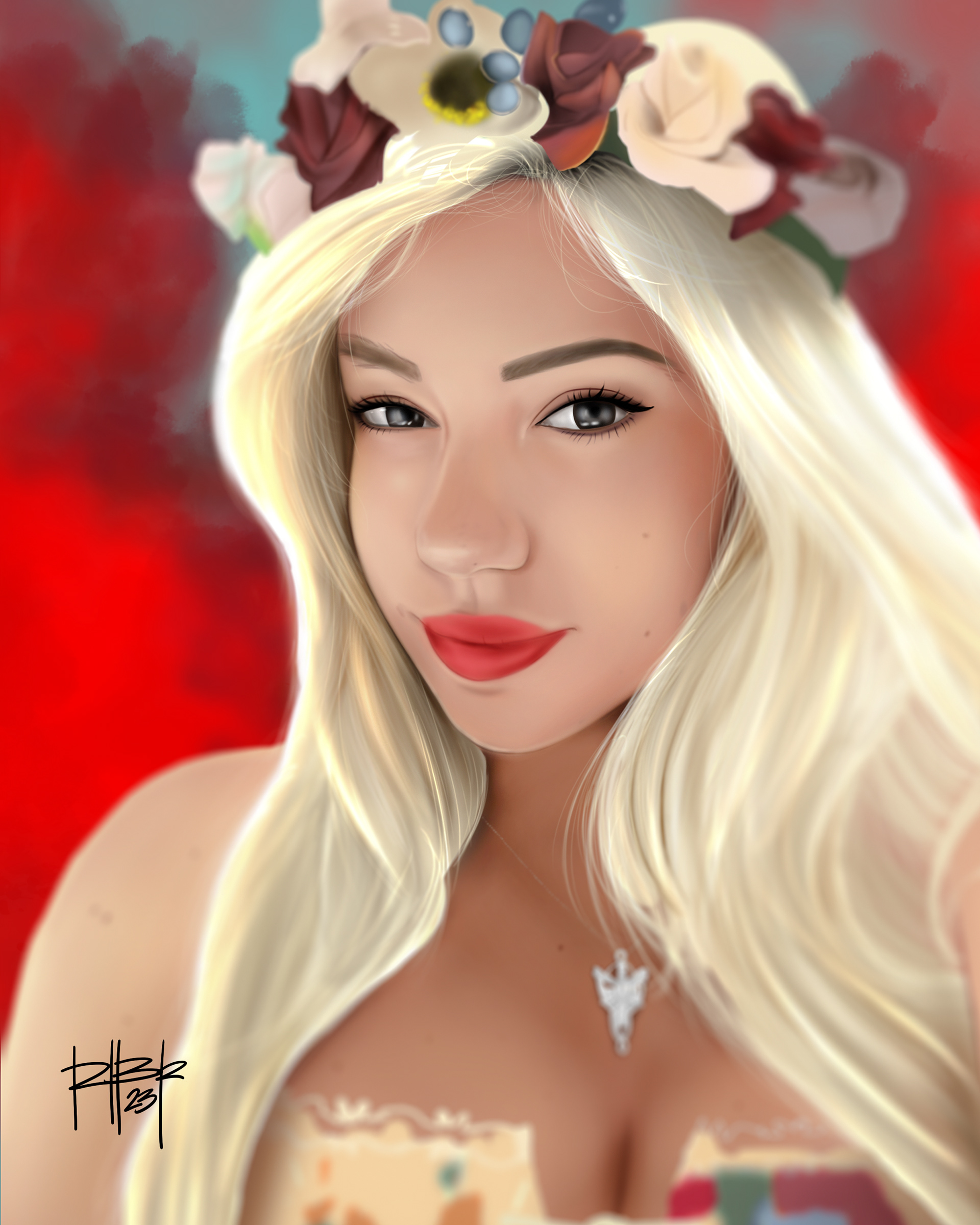 Digital Hand Drawn Custom Portrait