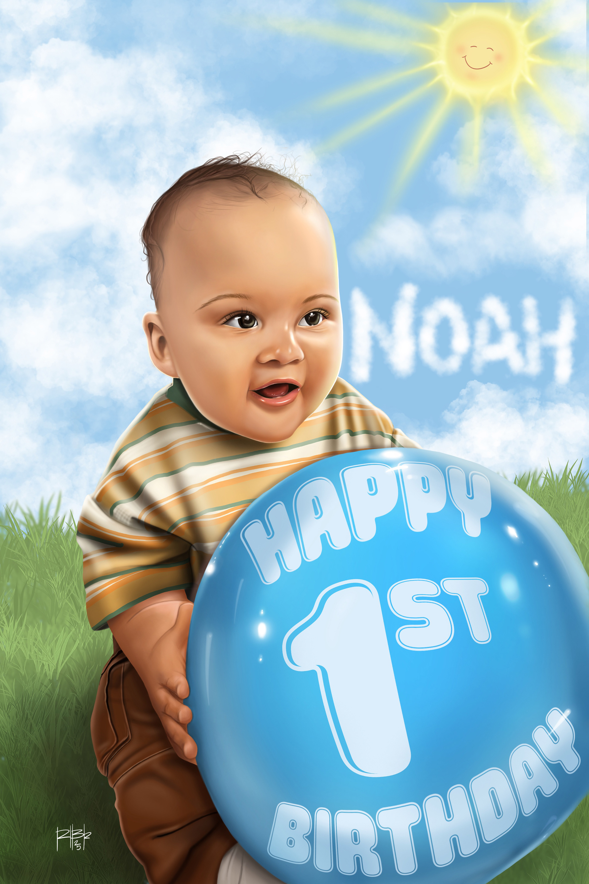 Noah - Hand Drawn Portrait