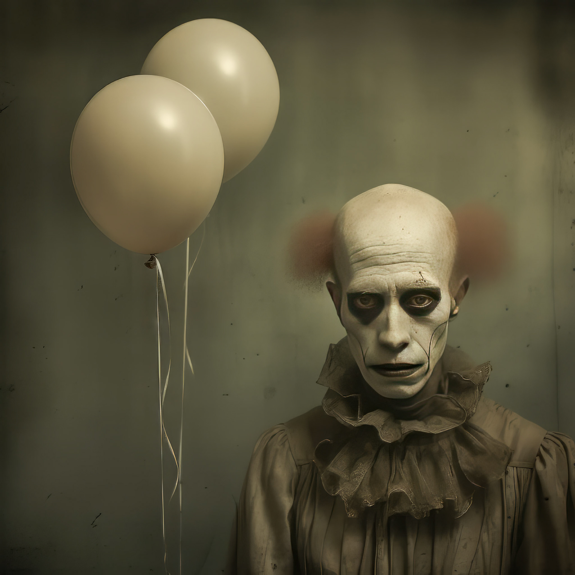 a sad clown cries and smears his makeup. lots of very colorful balloons, strong metallic background, --chaos 20 --style dXYh5GA8XvnR7HD --v 5.2 Job ID: 3f3af6ac-9ee6-4ed4-bc11-a85707b29cea