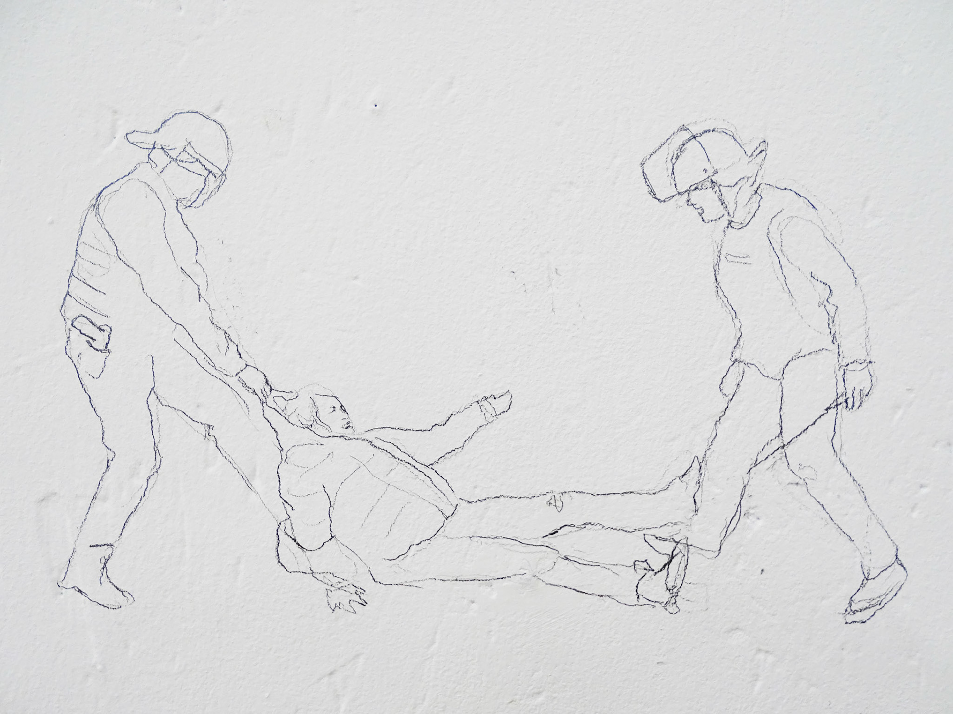 Alexia Atmouni, Le temps des cerises (détail), 2020 Crayon graphite sur mur, 3,76 x 3,14 m © Alexia Atmouni