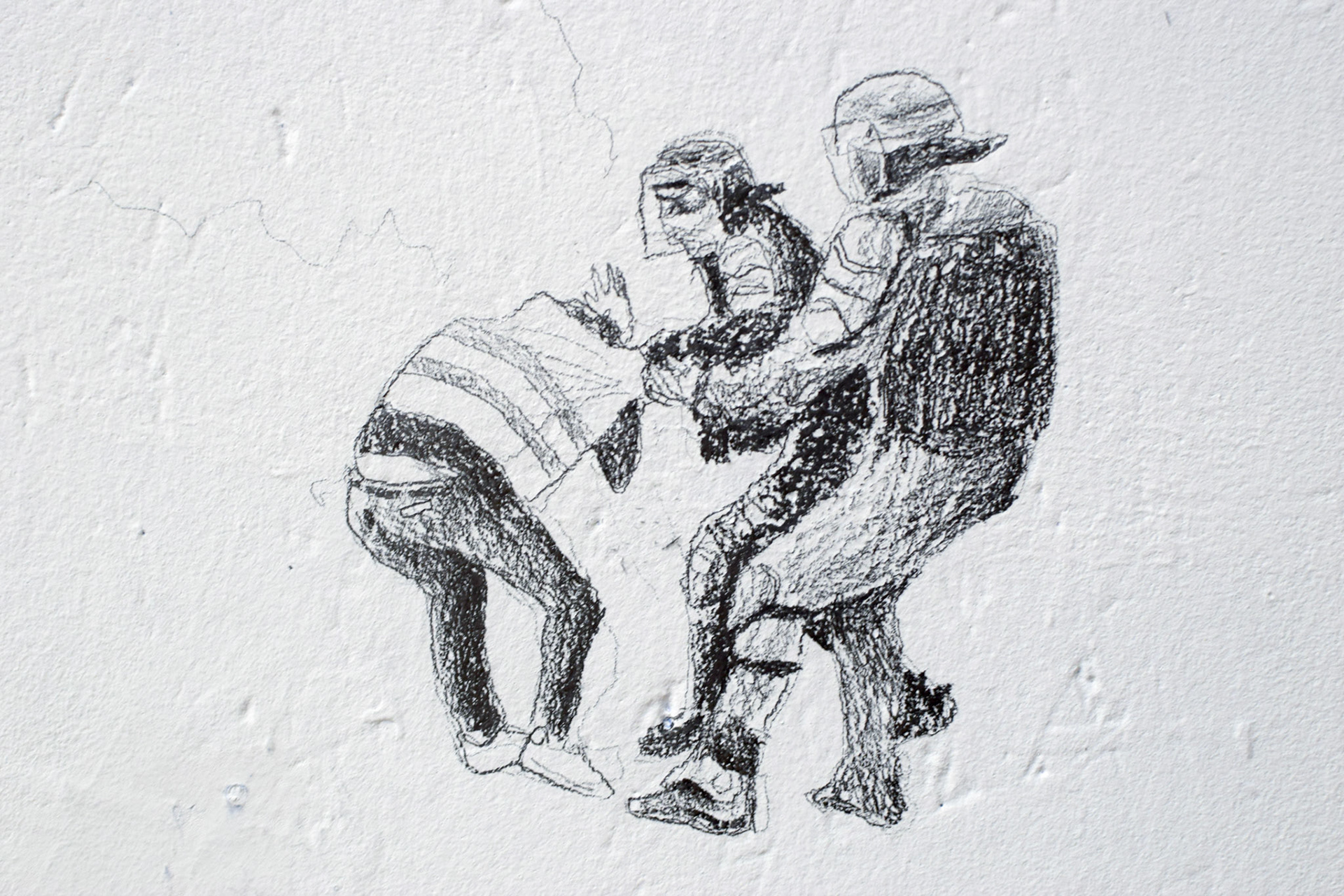 Alexia Atmouni, Le temps des cerises (détail), 2020 Crayon graphite sur mur, 3,76 x 3,14 m © Alexia Atmouni