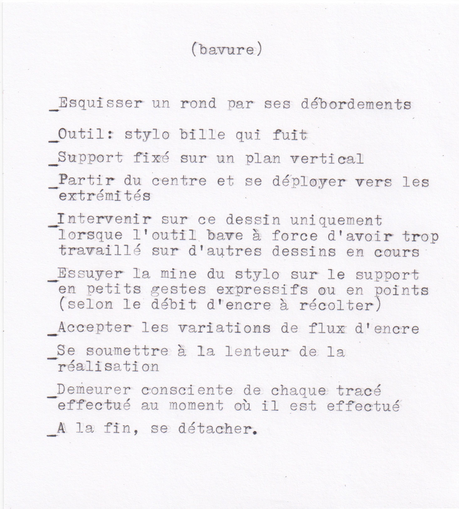 Protocole de "Bavures" © Alexia Atmouni