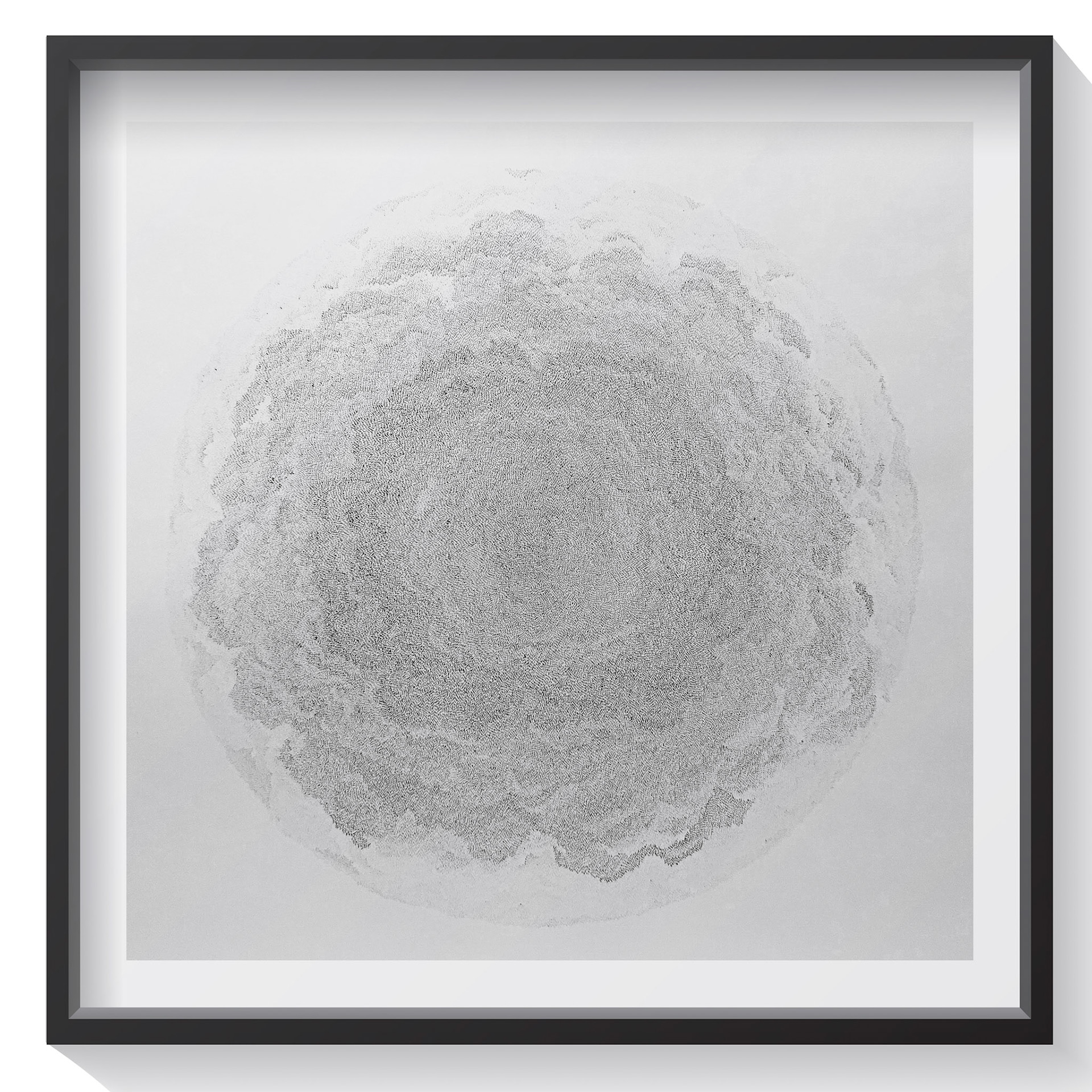 Repousse II, 2019 90 x 90 cm, stylo bille sur papier © Alexia Atmouni