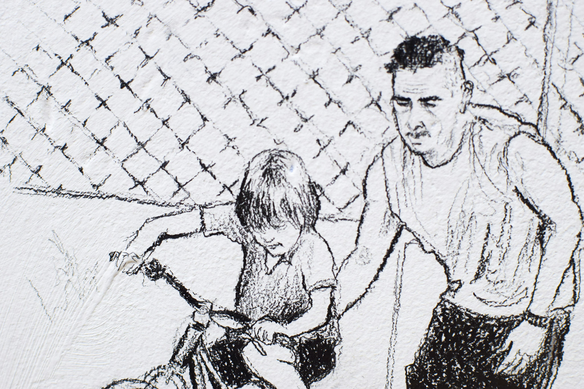 Alexia Atmouni, Le temps des cerises (détail), 2020 Crayon graphite sur mur, 3,76 x 3,14 m © Alexia Atmouni
