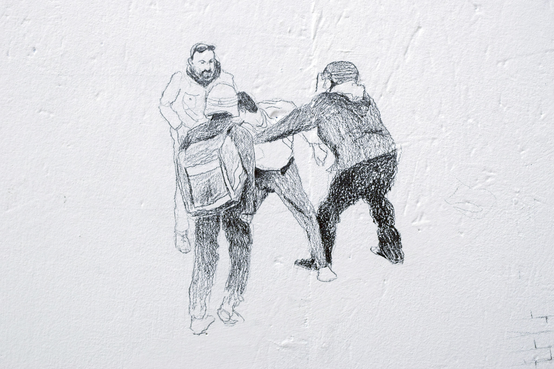 Alexia Atmouni, Le temps des cerises (détail), 2020 Crayon graphite sur mur, 3,76 x 3,14 m © Alexia Atmouni